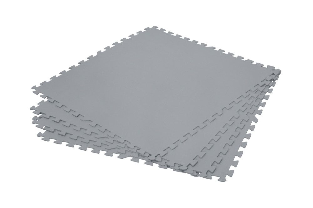 Bestway Pool-Bodenschutzfliese Bestway Pool-Bodenschutzfliesen Set 9 Stück á 78 x 78 cm, grau