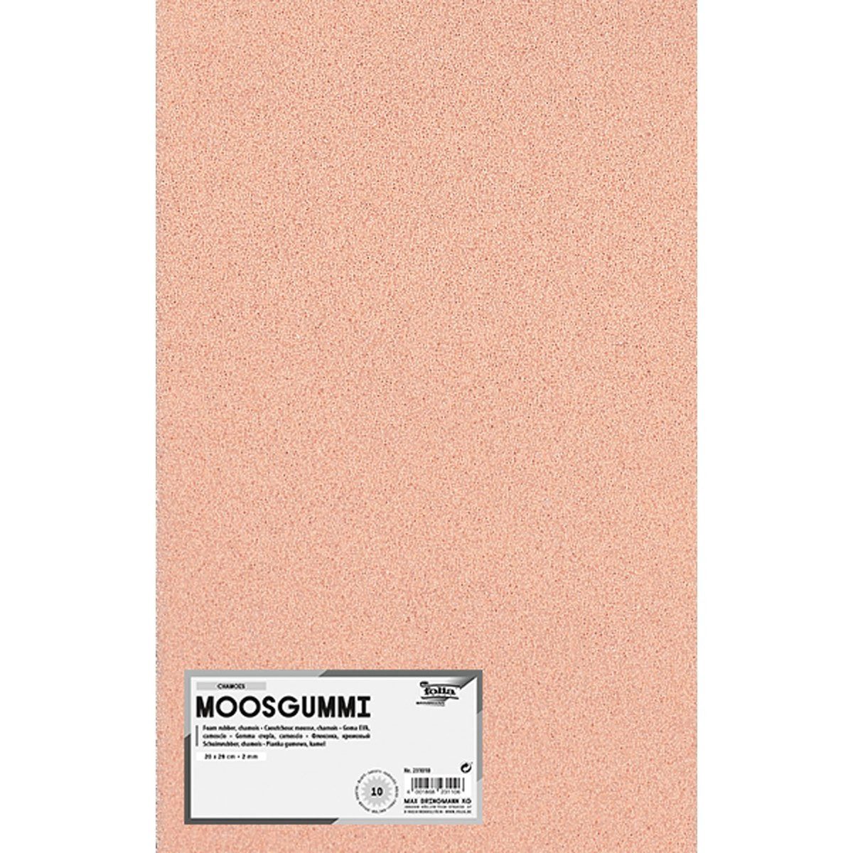 Folia Max Bringmann KG Moosgummi folia Moosgummi chamois 20x29cm 10 Blatt