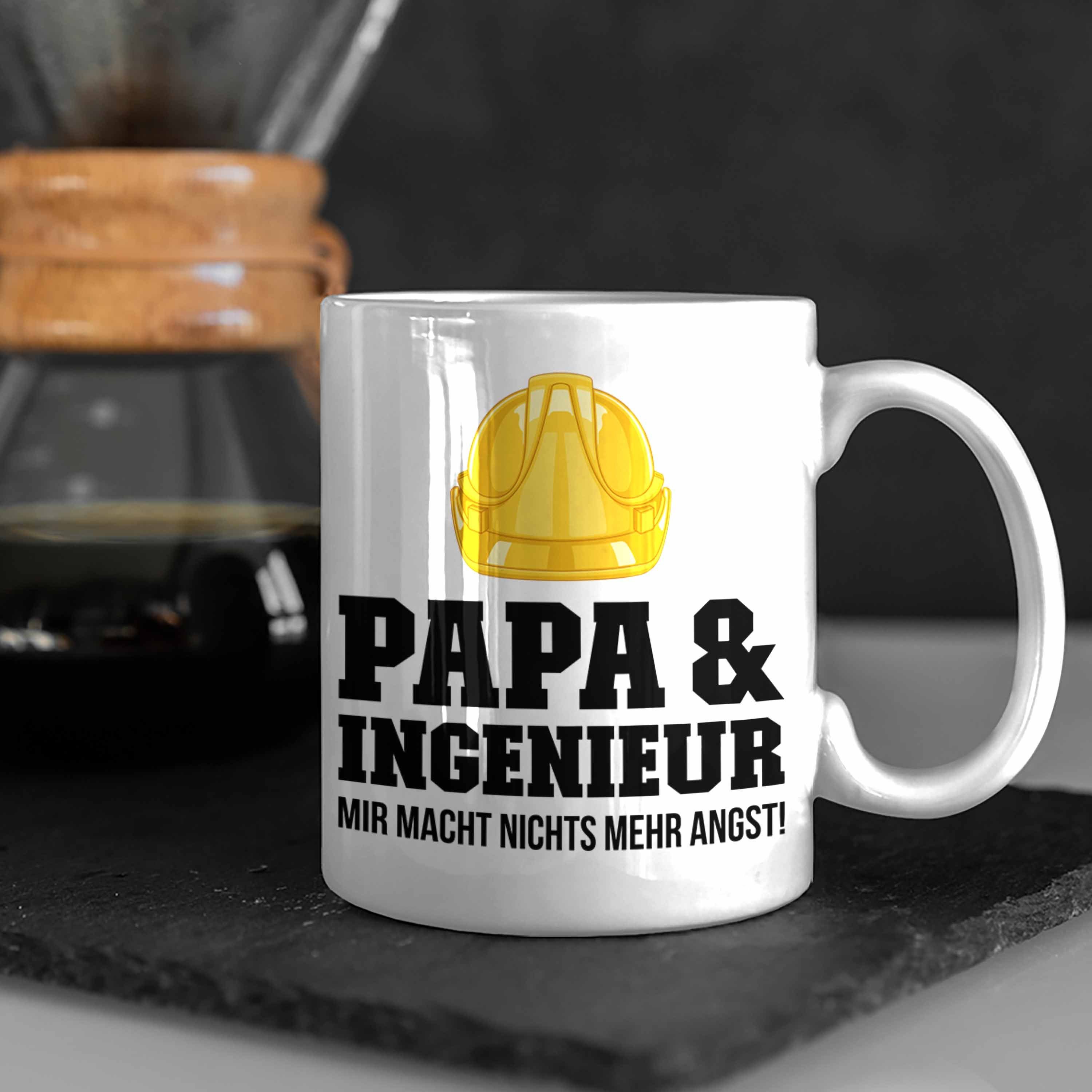 Trendation Tasse Ingenieur Ingeneur - Geschenk Geschenkidee Weiss Kaffeetasse Gadget Trendation Papa Tasse