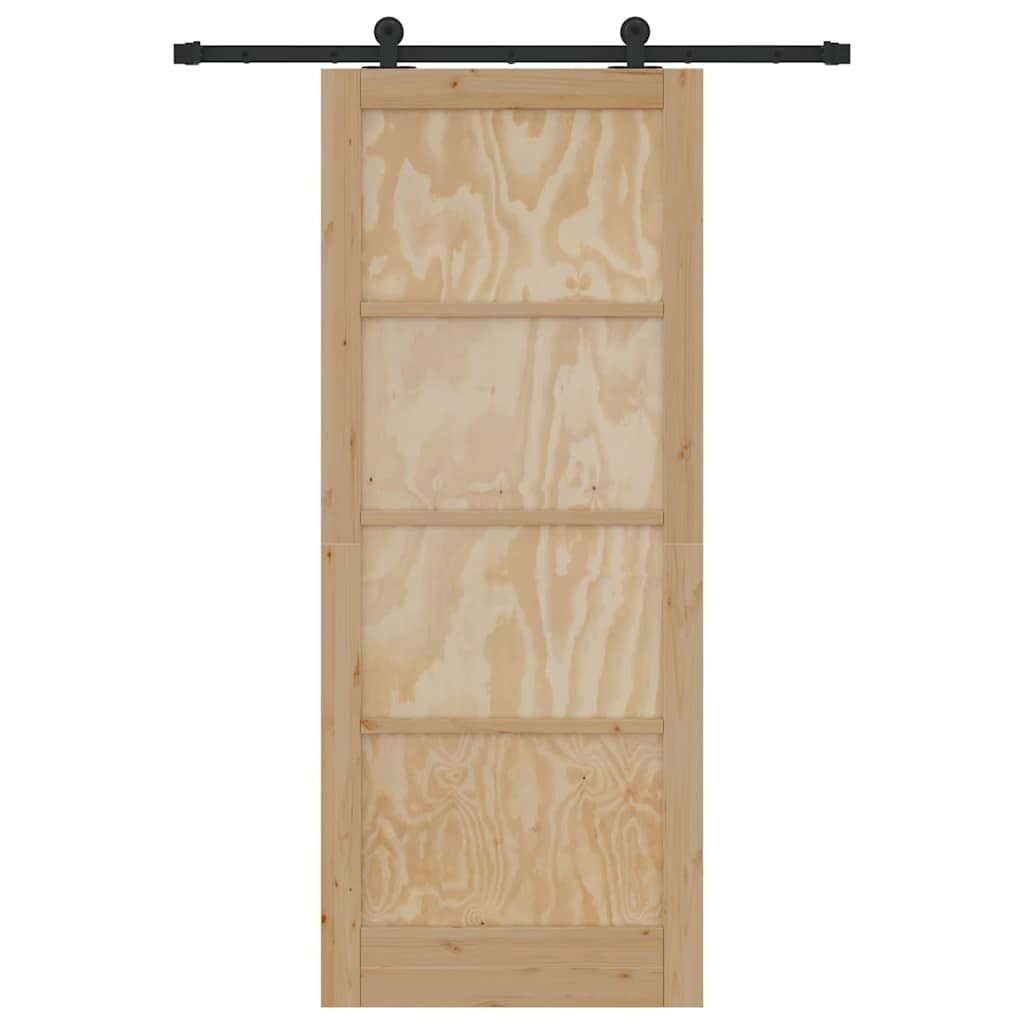 vidaXL Zimmertür Schiebetür mit Hardware-Set ORKDALMassivholz Kiefer