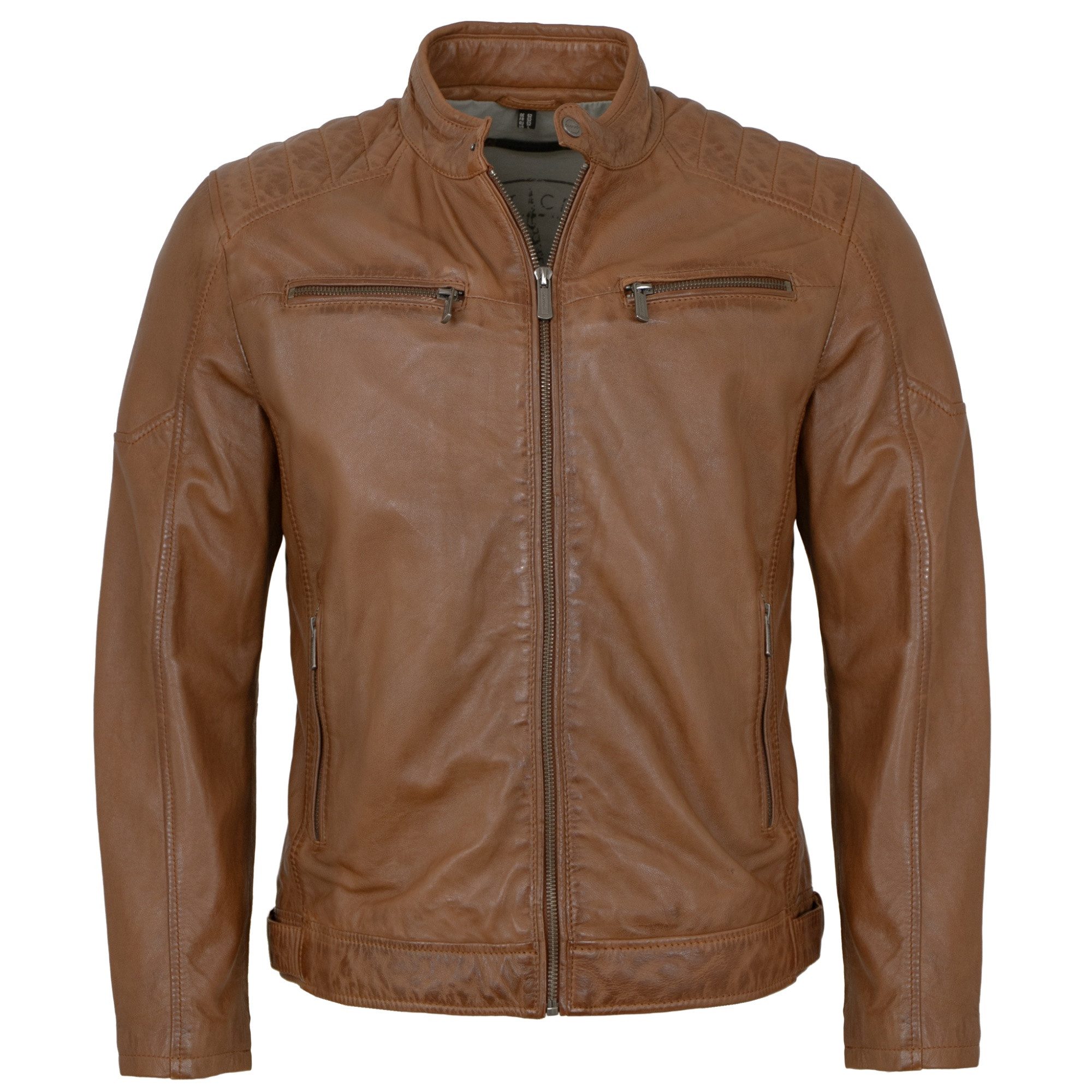 Deercraft Lederjacke DMJaimi Deercraft - Herren Lederjacke Lammnappa cognac