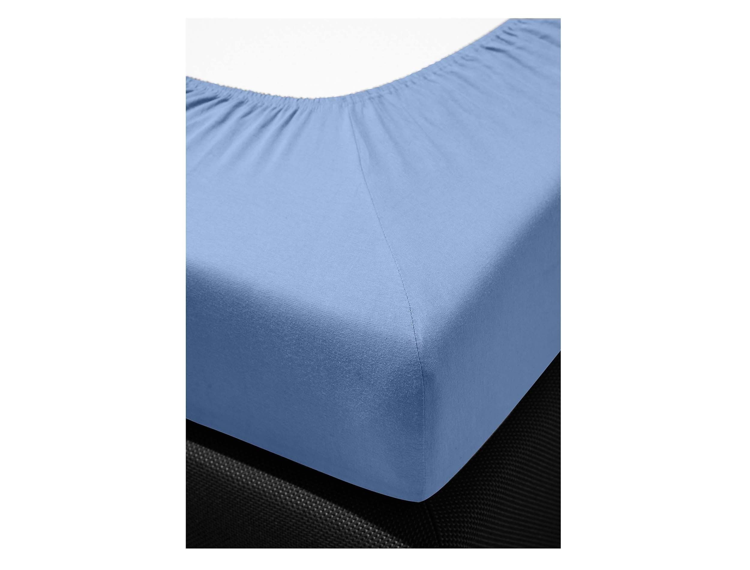 Irisette Spannbettlaken irisette Spannbettlaken MERKUR Biber BL 100x200 cm blau Spannbetttuch