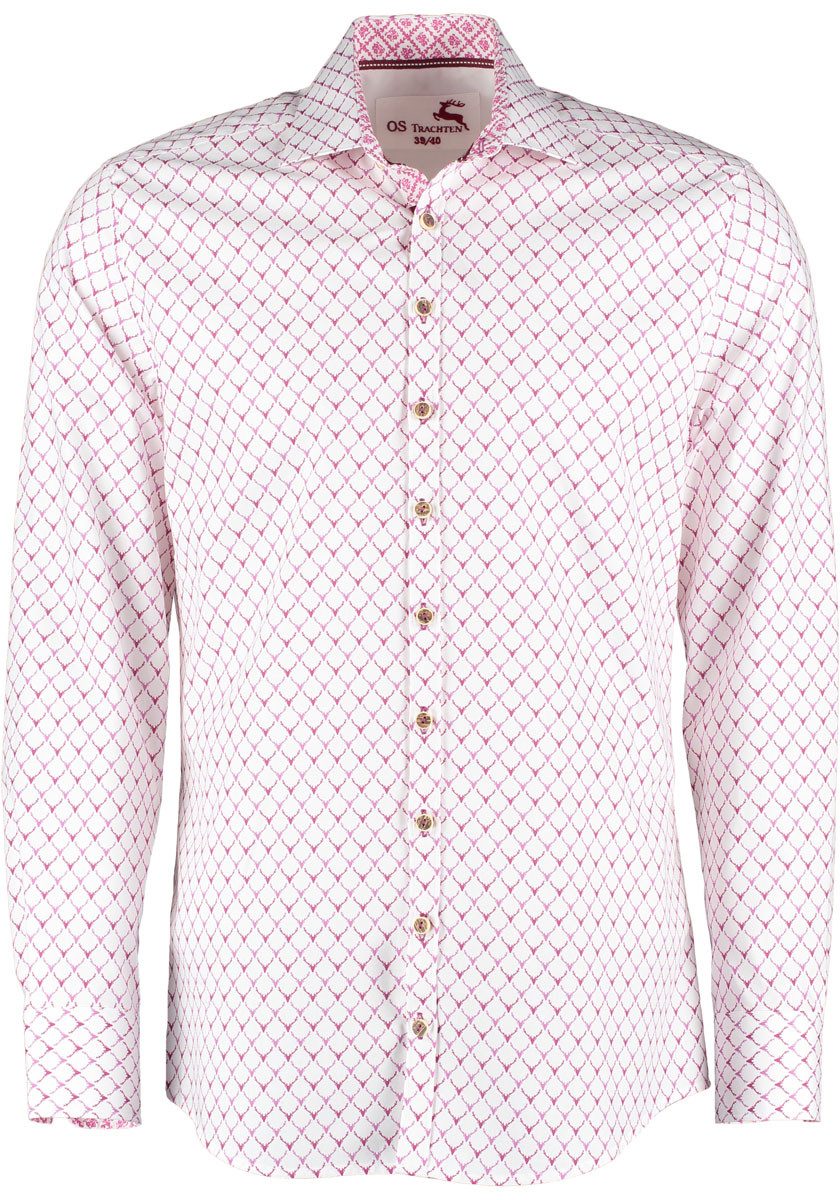 OS Trachten Trachtenhemd Kedase Langarmhemd mit Allover-Druck günstig online kaufen