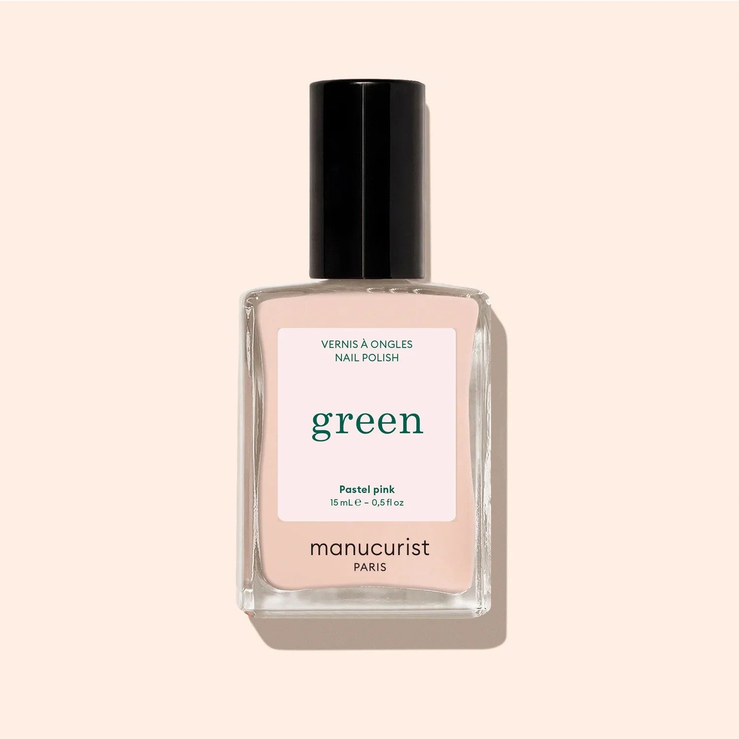 manucurist Nagellack Grüner Nagellack, Pastellrosa, 15 ml