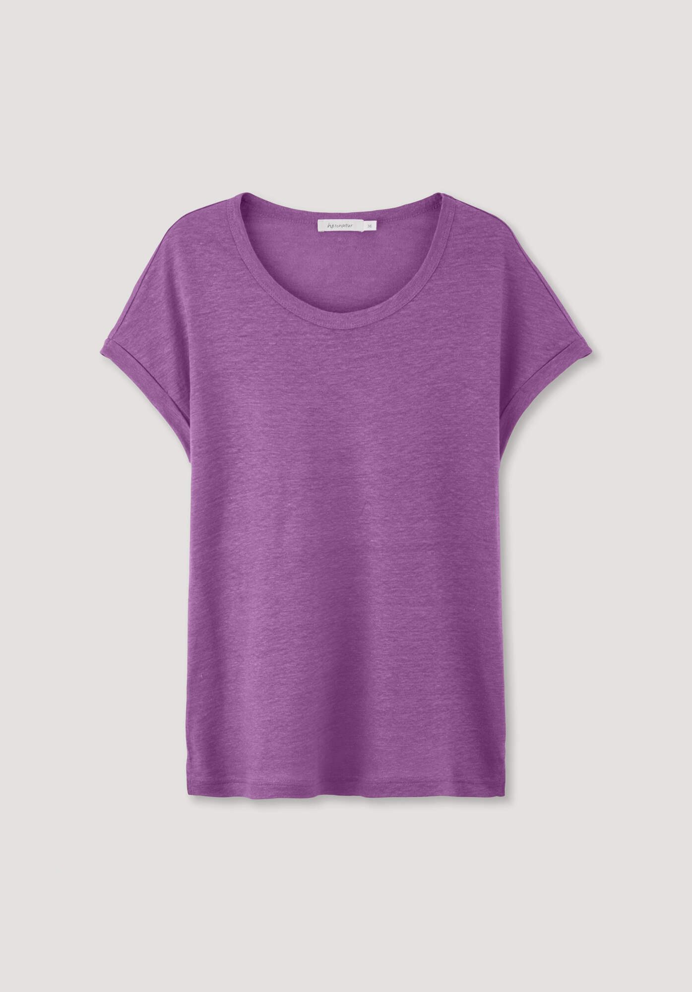 Hessnatur T-Shirt Regular aus reinem Leinen (1-tlg)