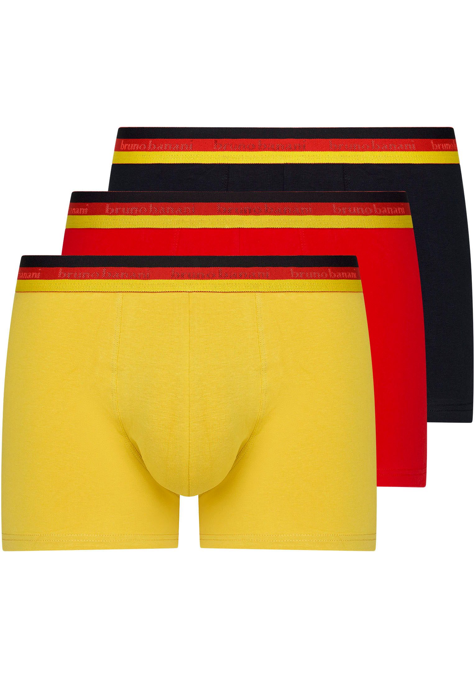 Bruno Banani Retro Pants Golden Goal (3er Pack) mit mehrfarbigem Bund günstig online kaufen