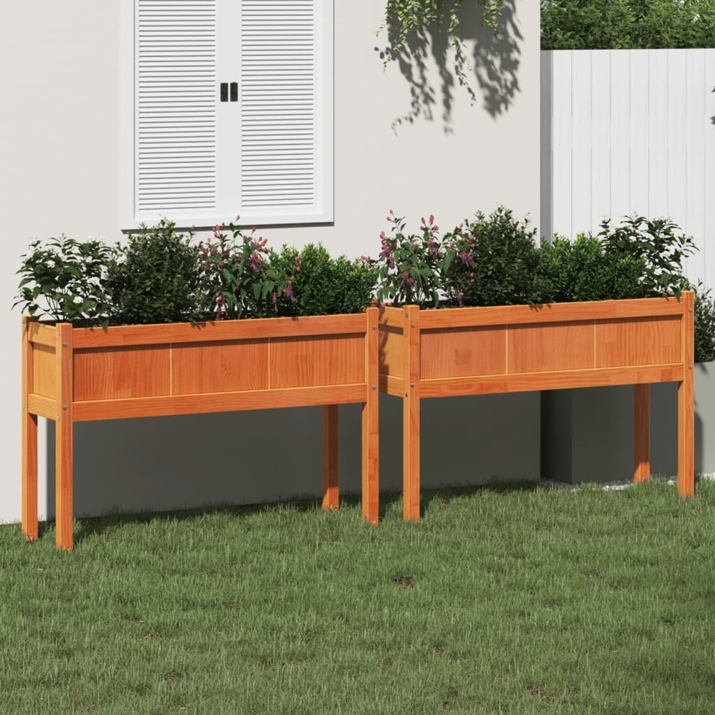Thumbnail - vidaXL Pflanzkübel Pflanzkübel Blumenkübel Pflanzcontainer Pflanzgefäße mit Beinen 2 Stk
