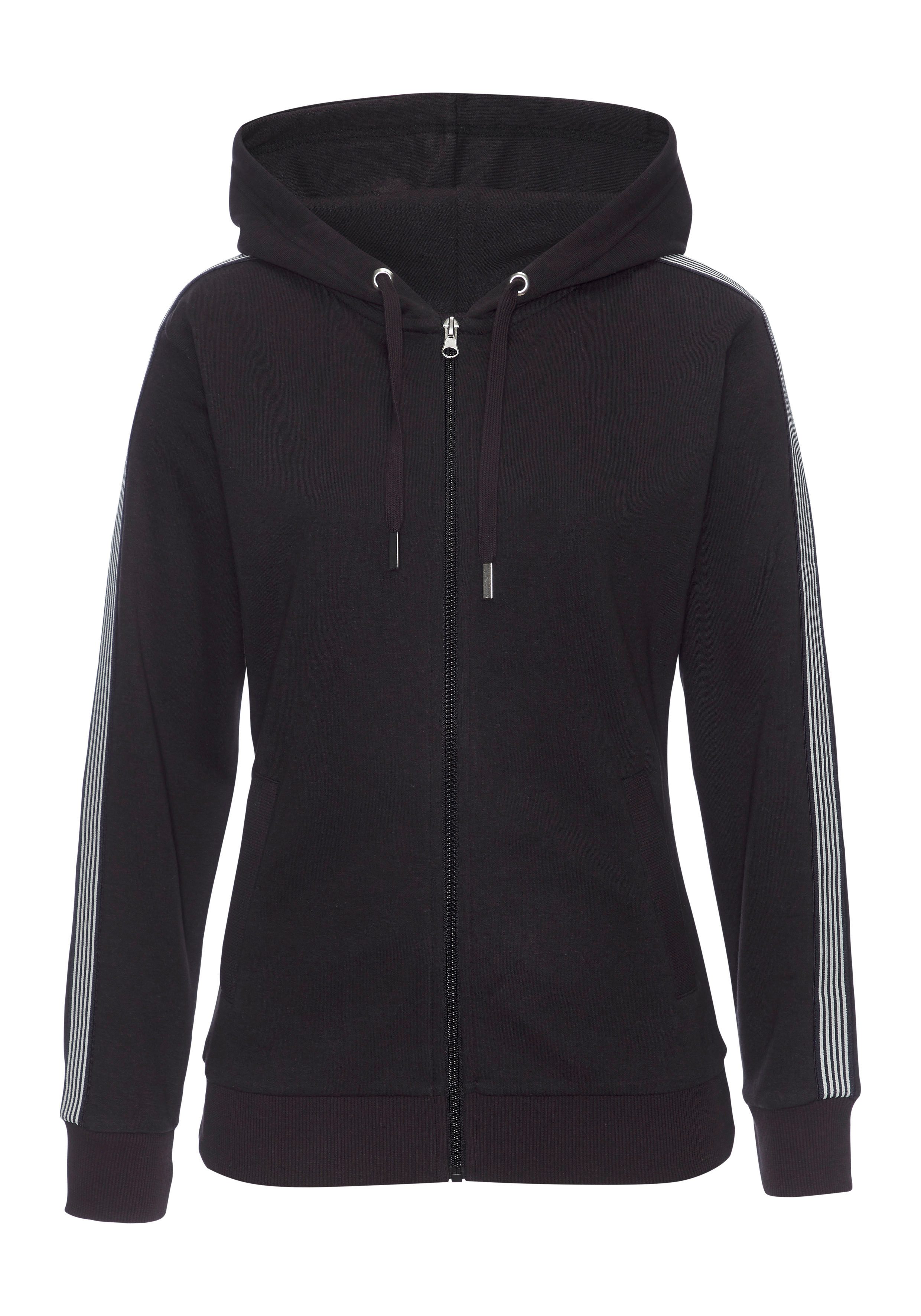 H.I.S Kapuzensweatjacke mit seitlichem Tapestreifen. € 39,99
