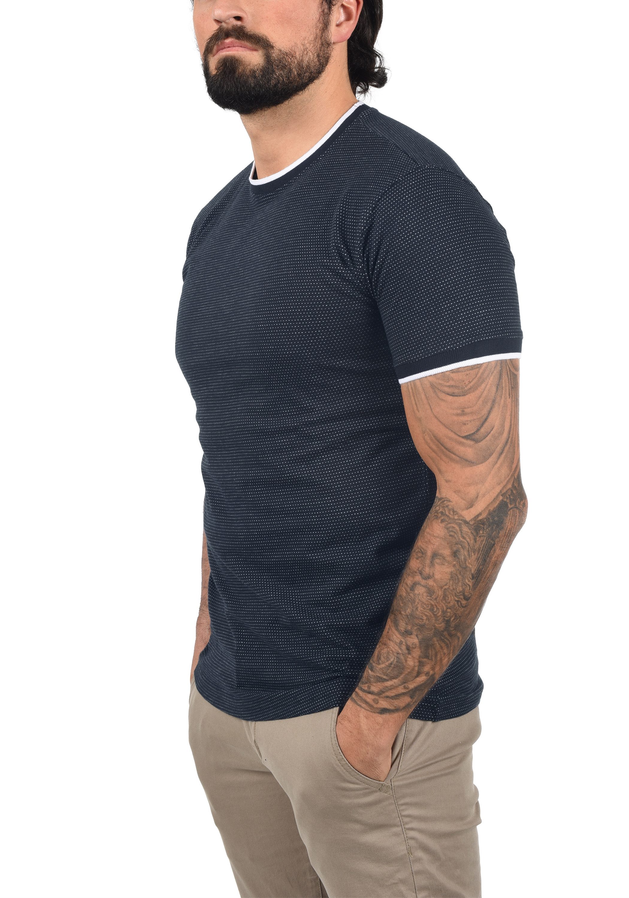 !Solid Rundhalsshirt SDSaul Kurzarmshirt mit All-Over Print günstig online kaufen