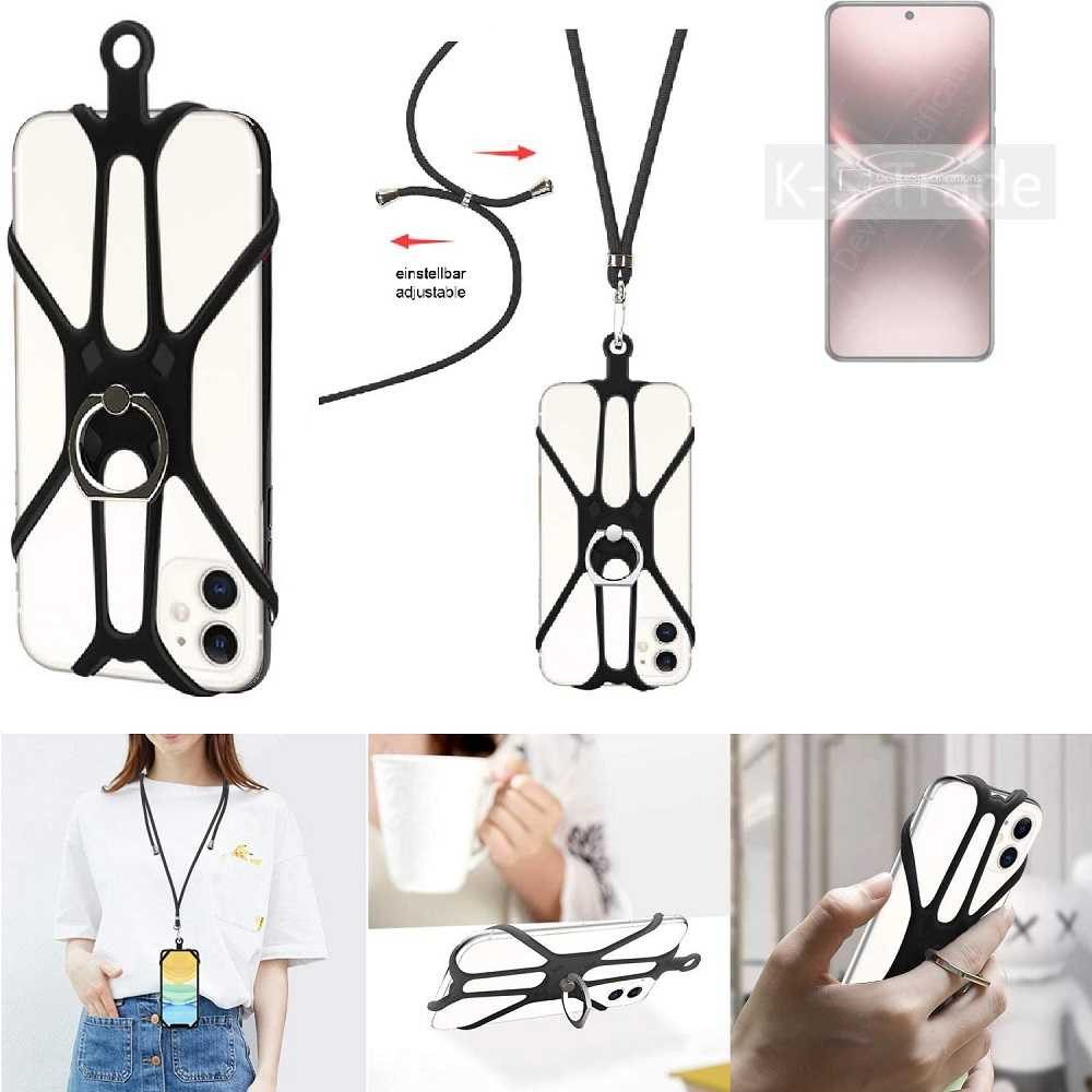 K-S-Trade Handyhülle für Vivo X200 Ultra, 3in1 Handykette Handyband Handykordel Halsband Smartphone-Ring