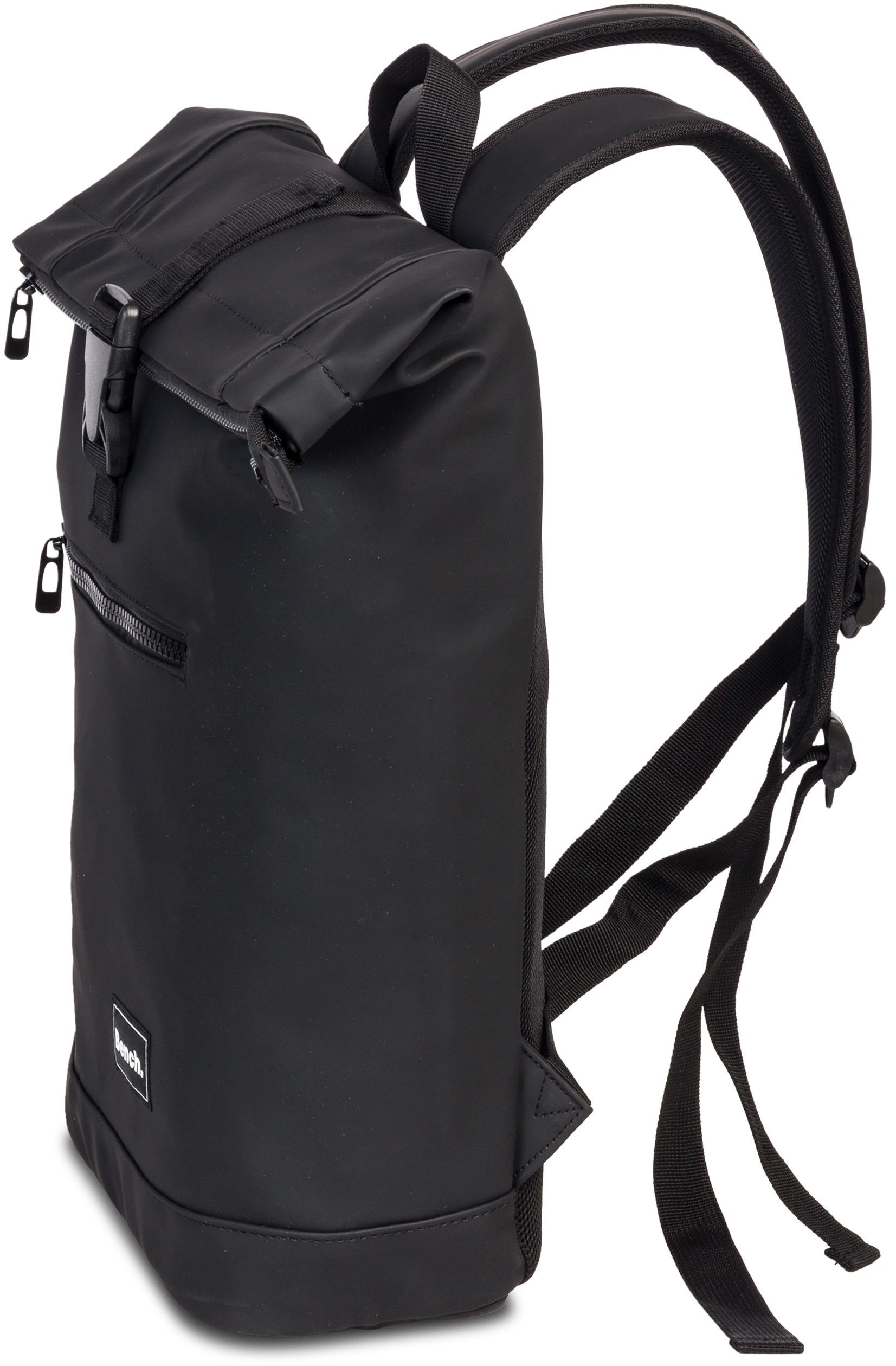 wasserabweisendem Material Bench. Hydro, Laptoprucksack aus schwarz, Roll-Top Rucksack