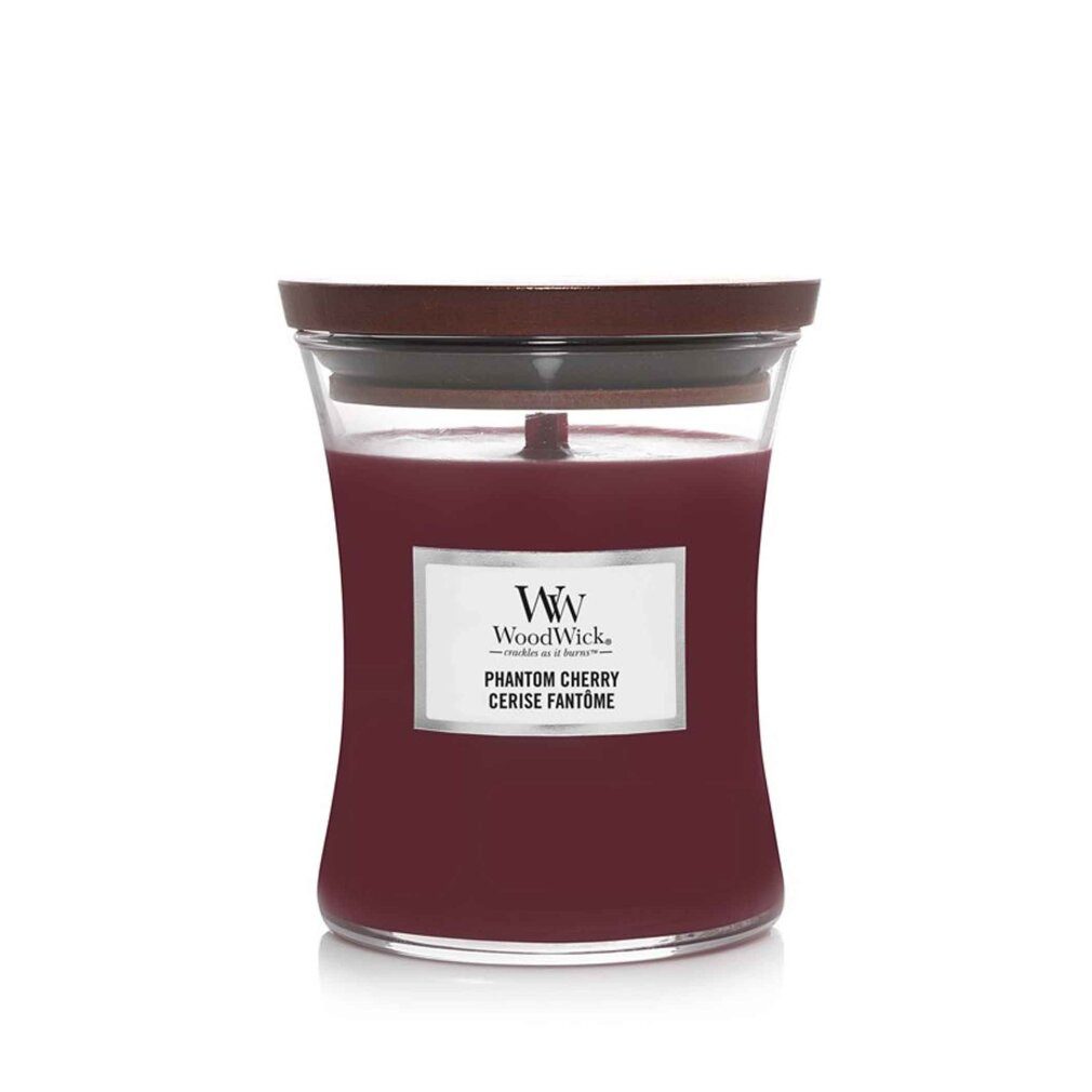 Woodwick Duftkerze Phantom Kirsche duftende Kerze mit Holz Docht 275g
