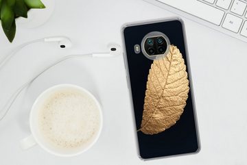 MuchoWow Handyhülle Gold - Blätter - Schwarz - Pflanzen - Luxus - Natur, Phone Case, Handyhülle Xiaomi Mi 10T Lite, Silikon, Schutzhülle