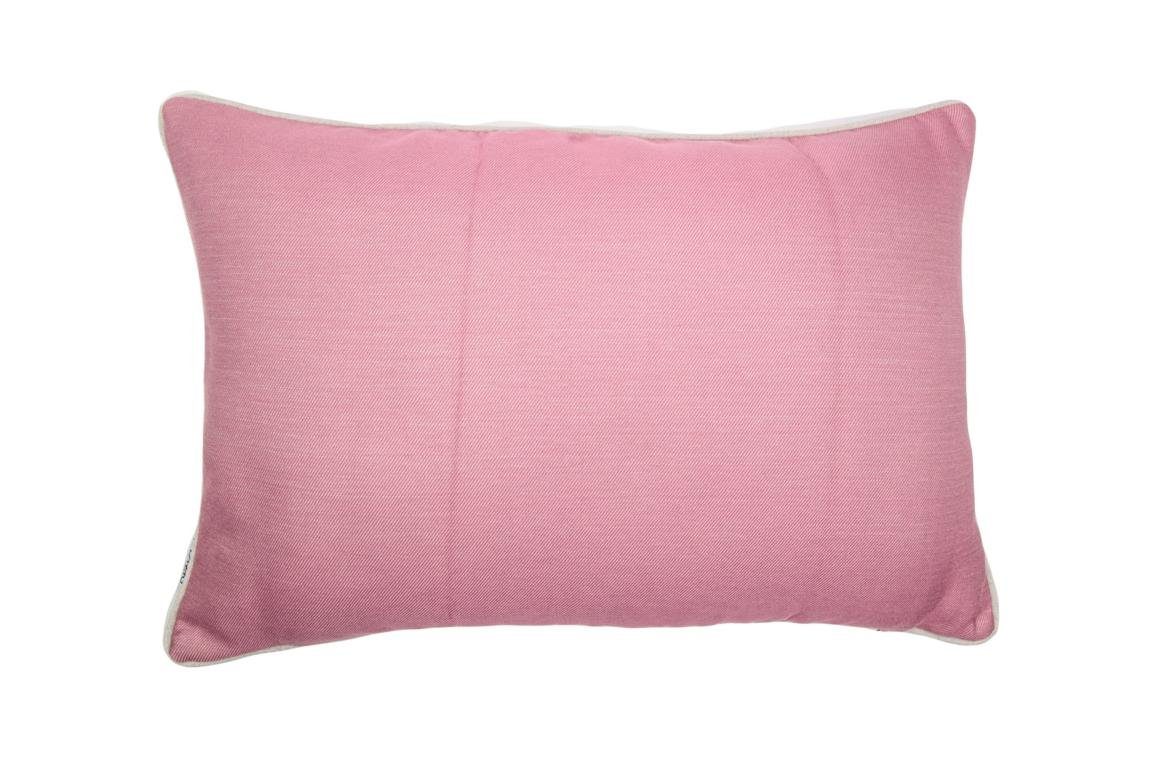 grauer Rosella, mit rosa Paspel, LAZIS Kissenhülle 40x60, Kissenhülle