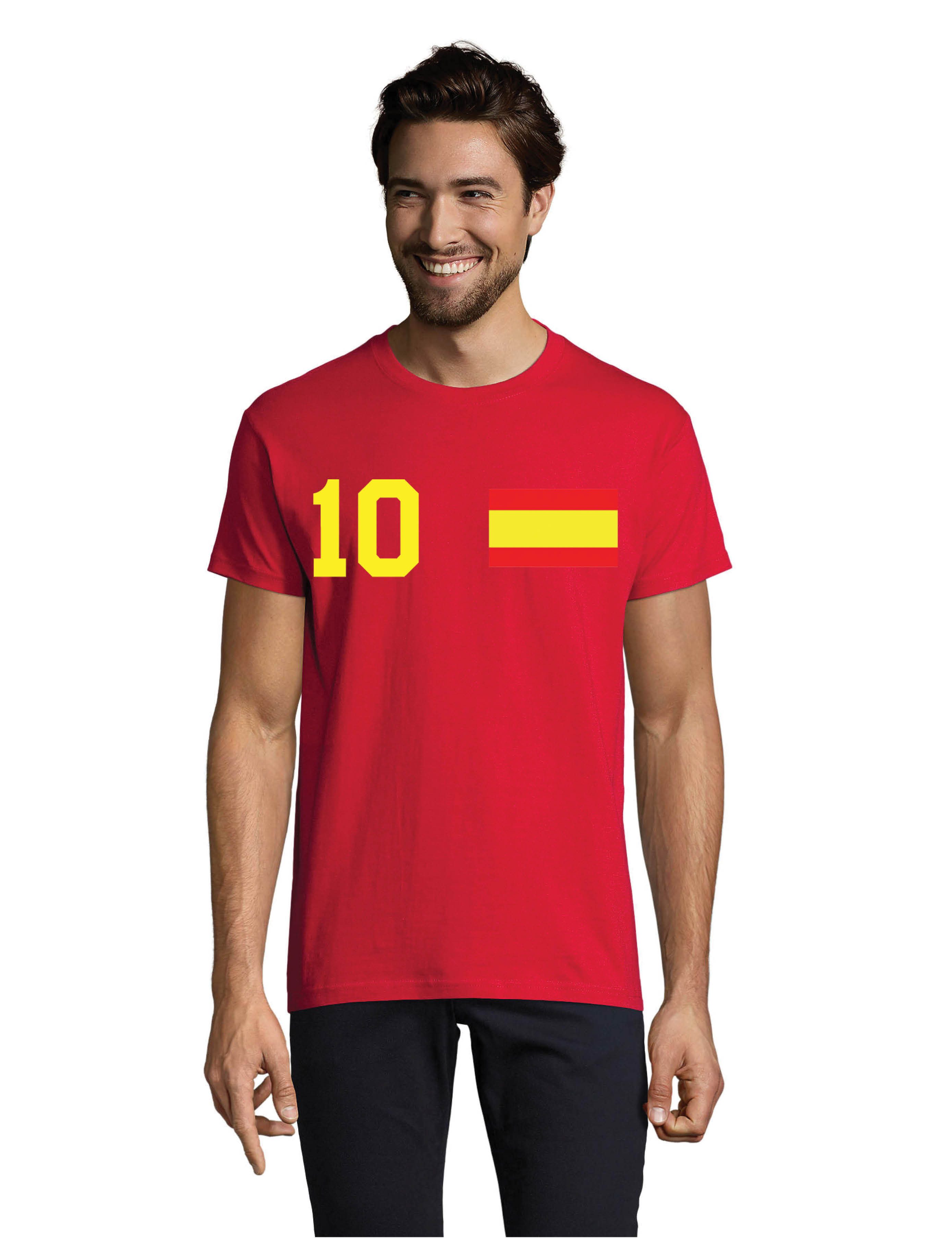 Youth Designz T-Shirt Spanien Herren T-Shirt im Fußball Trikot Look mit trendigem print