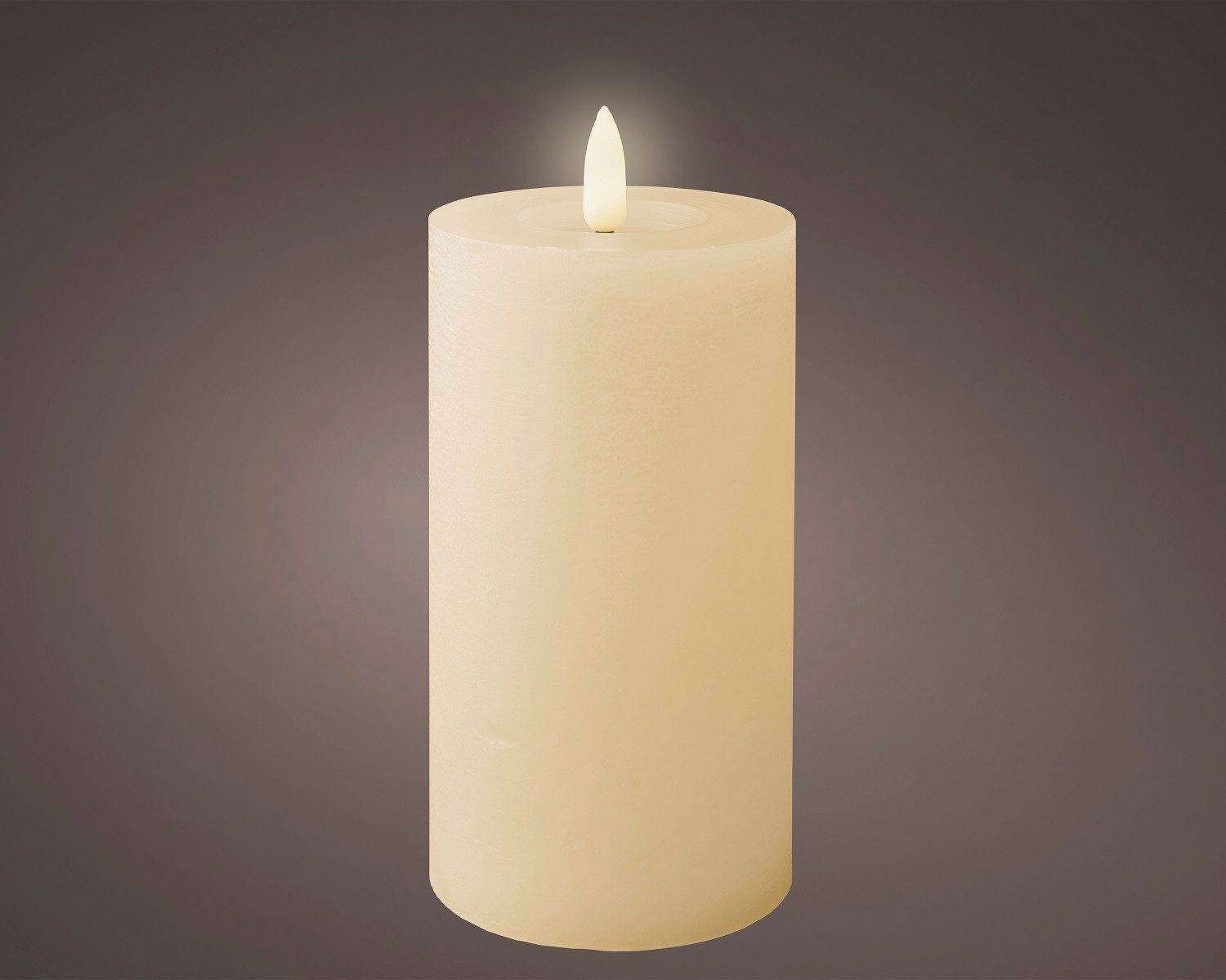 LED-Christbaumkerzen Lumineo LED Wachskerze Creme 15 x 7 cm, 6h-Timer