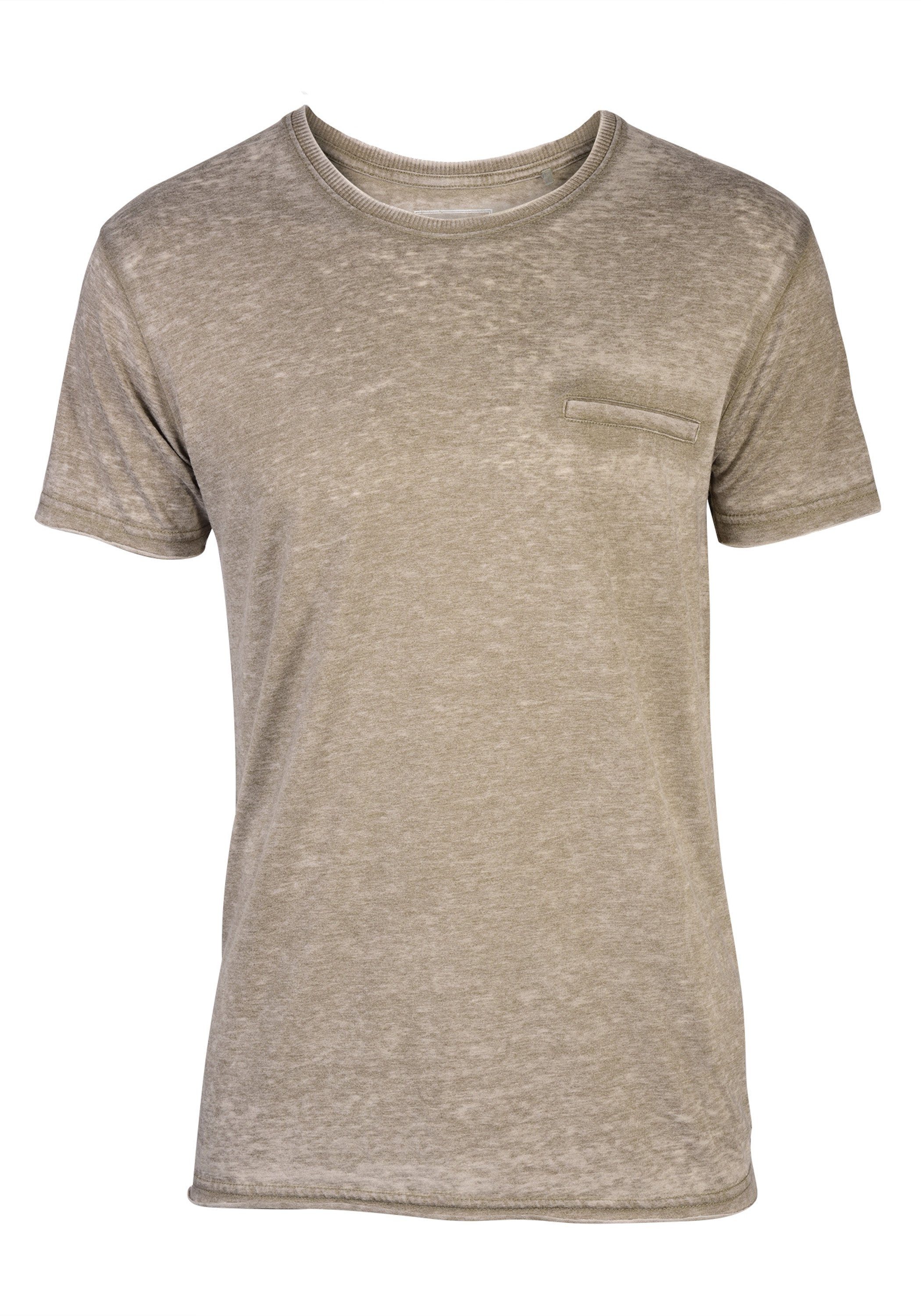 DAILY´S T-Shirt HARDY: Herren T-Shirt mit Rundhalsausschnitt Dunkelgrün