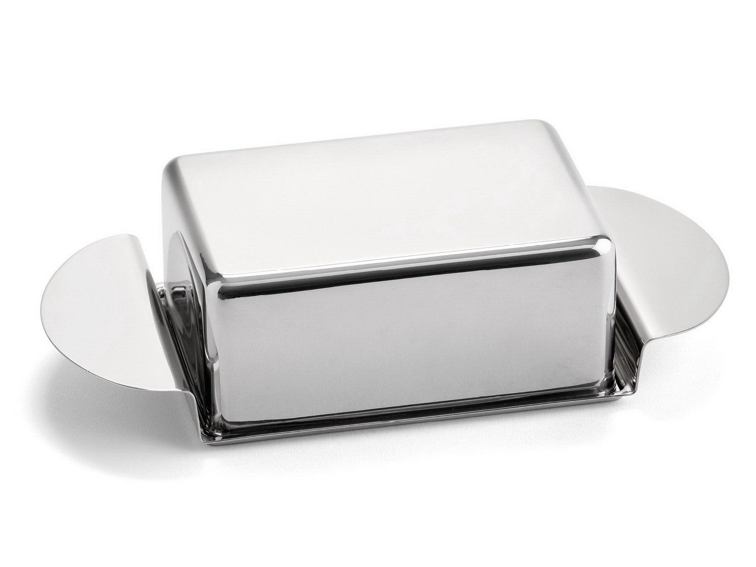 Karl Weis Butterglocke Butterdose mit Schnittrand Butterbehälter Butter-Dose,(Edelstahl Butterschale mit Deckel) formschöne Servierschale zum stilvollen Servieren von Butter