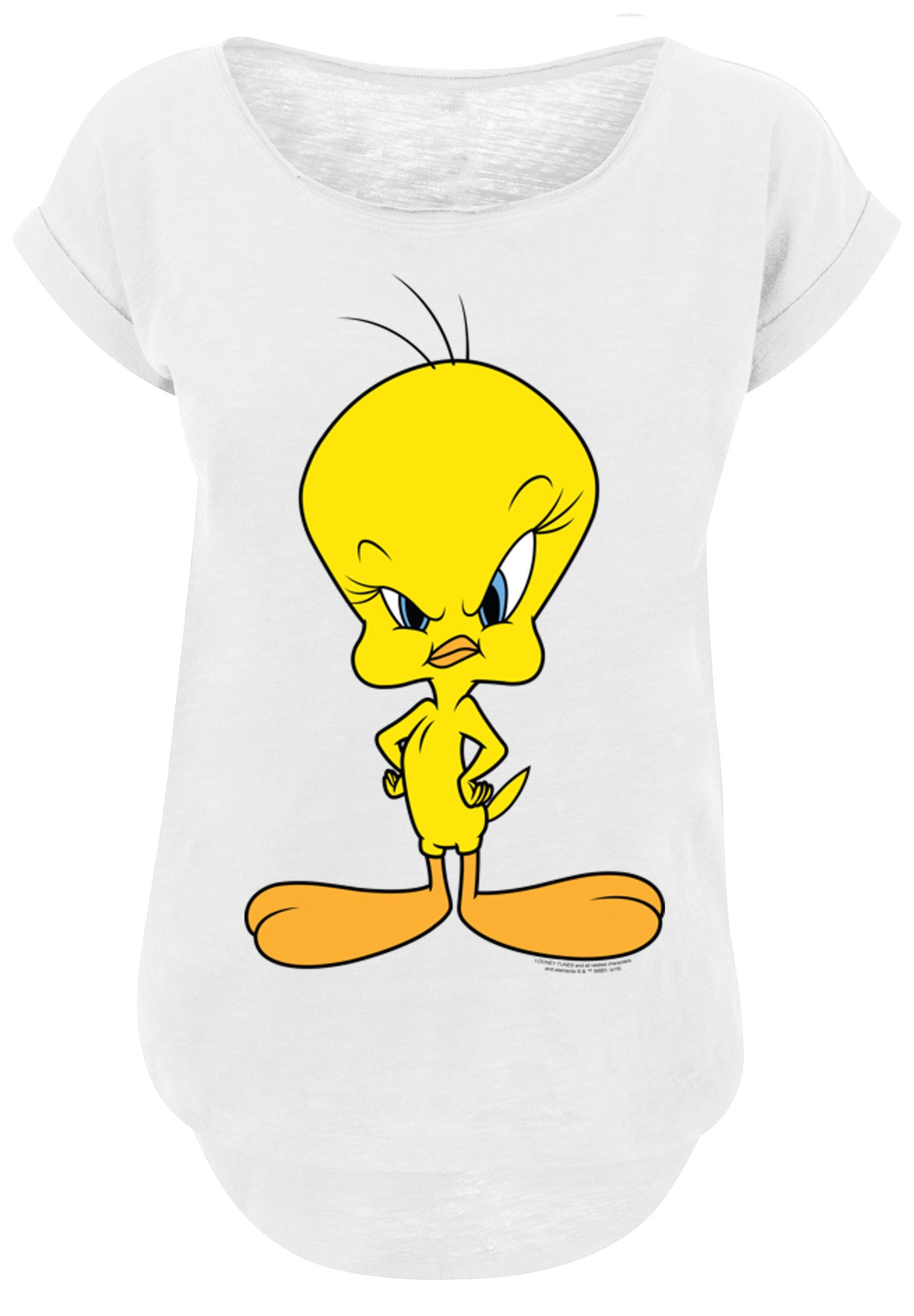 Baumwollstoff T-Shirt F4NT4STIC Looney Tweety Angry Tunes Sehr Tragekomfort Print, weicher mit hohem