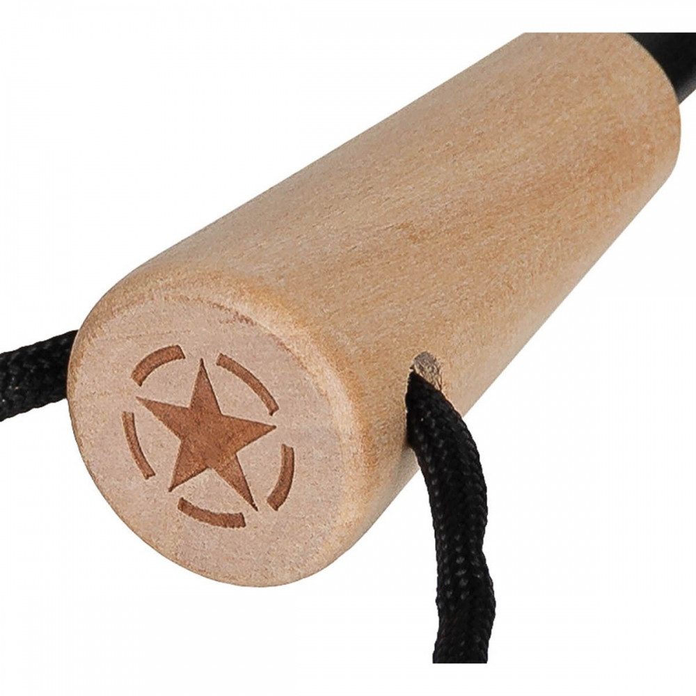 MFH Stabanzünder Feuerstarter Zündstein Essential Schwarz Holz (Feuerstahl mit Schaber), Feuerstahl mit Schaber