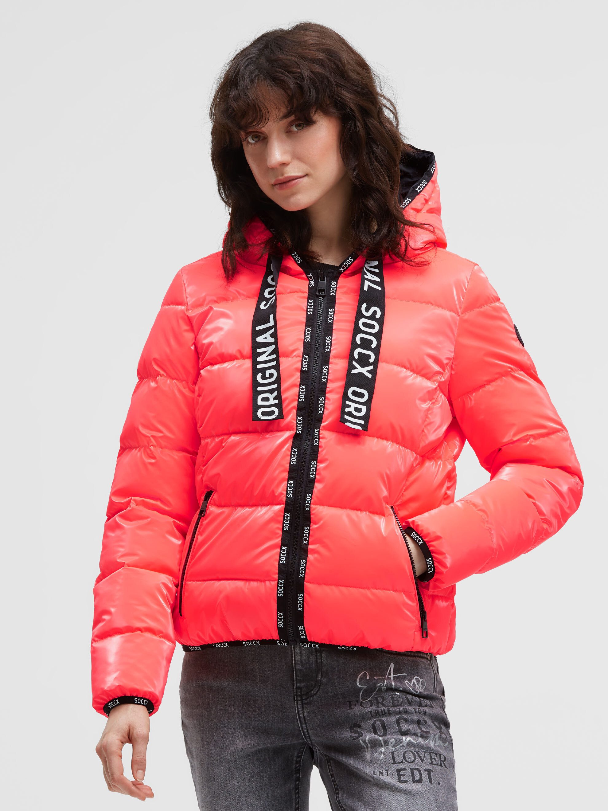 SOCCX Winterjacke mit Reißverschluss an den Einschubtaschen