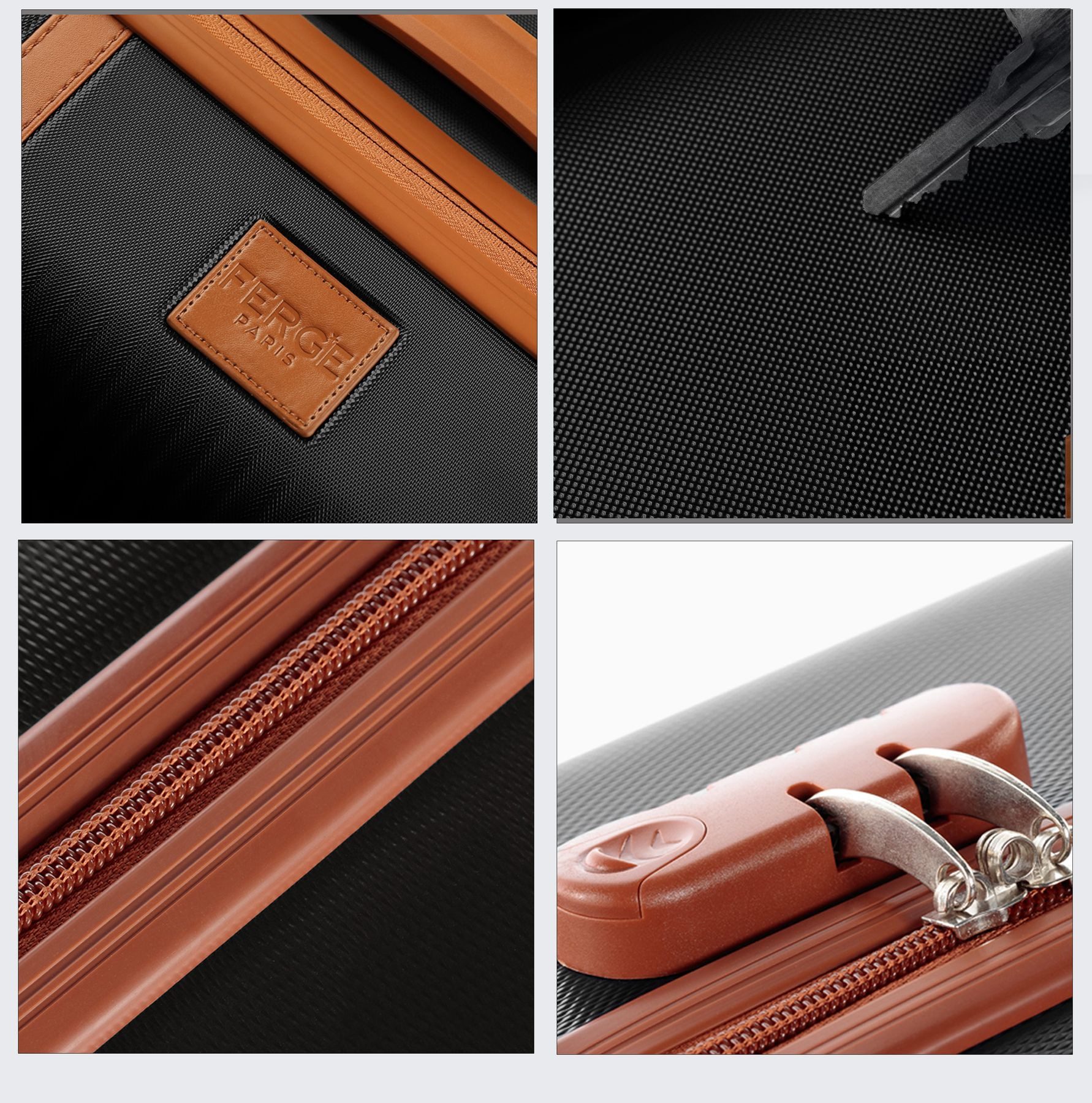 FERGÉ Kofferset Hartschale 5-teilig Koffer Set Reisegepäck MILANO, 4 Rollen, (5er Kofferset stabil und leicht mit Zahlenschloß, 5 tlg., Trolley Set 5 Größen Handgepäck Koffer M XL Reisetasche Kulturtasche), 5er Gepäckset, Premium Rollkoffer 4 Rollen, Reisetasche, Kulturtasche