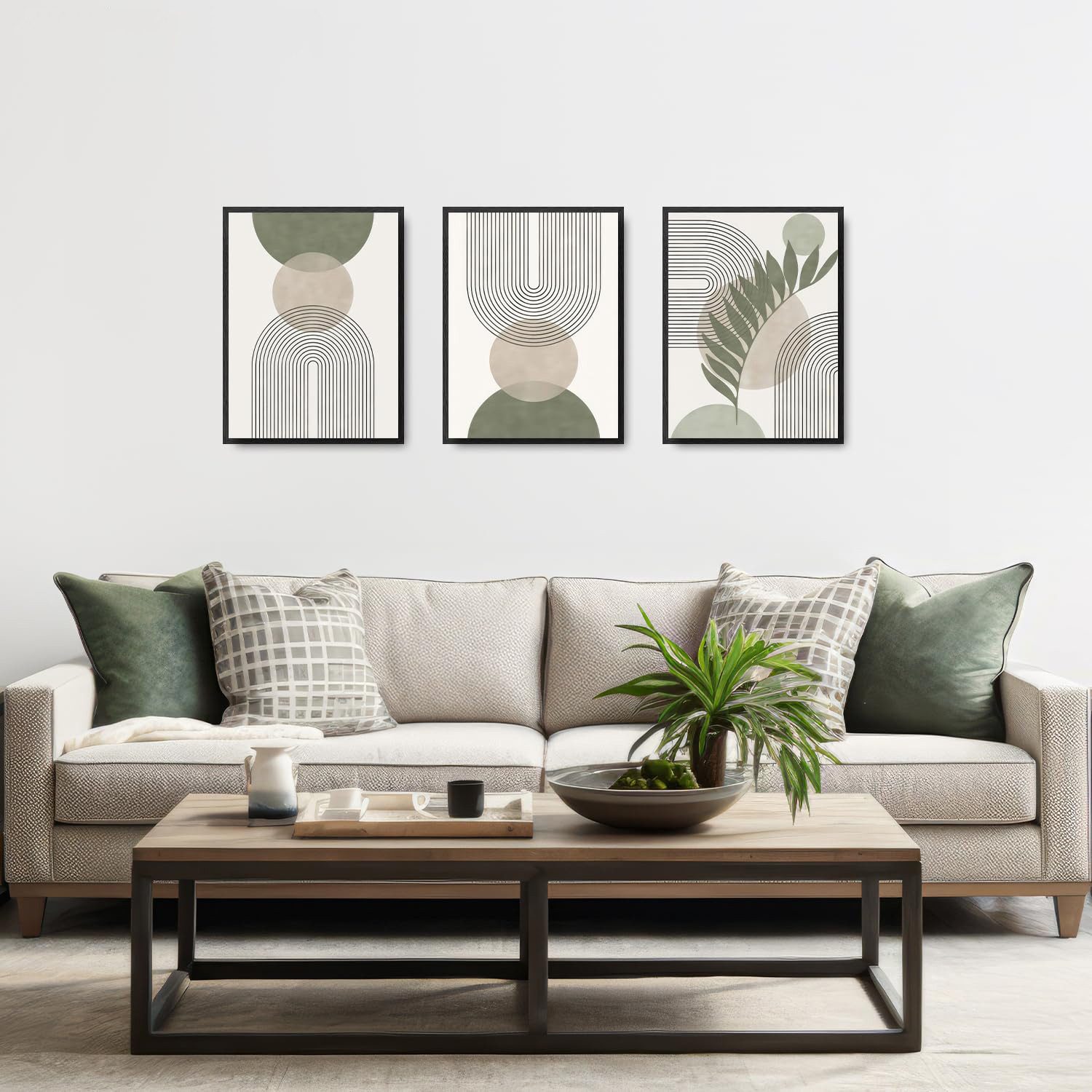Coonoor Poster 3-teiliges Bohemian Poster Set, Grüne Pflanze Bilder, Ohne Rahmen, (3 St), Moderne Wandbilder, Wohnzimmer Schlafzimmer Deko – Bild 5 von 5