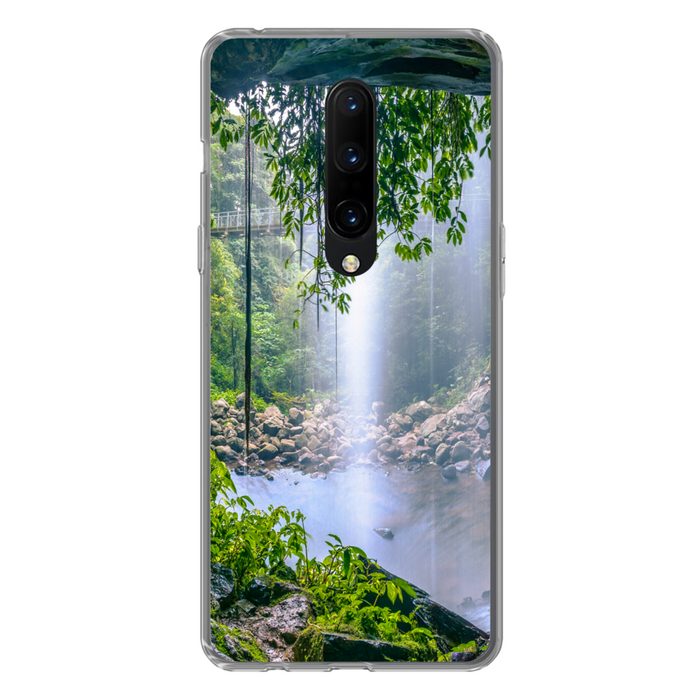 MuchoWow Handyhülle Dschungel - Regenwald - Wasser - Wasserfall - Pflanzen Phone Case Handyhülle OnePlus 7 Pro Silikon Schutzhülle