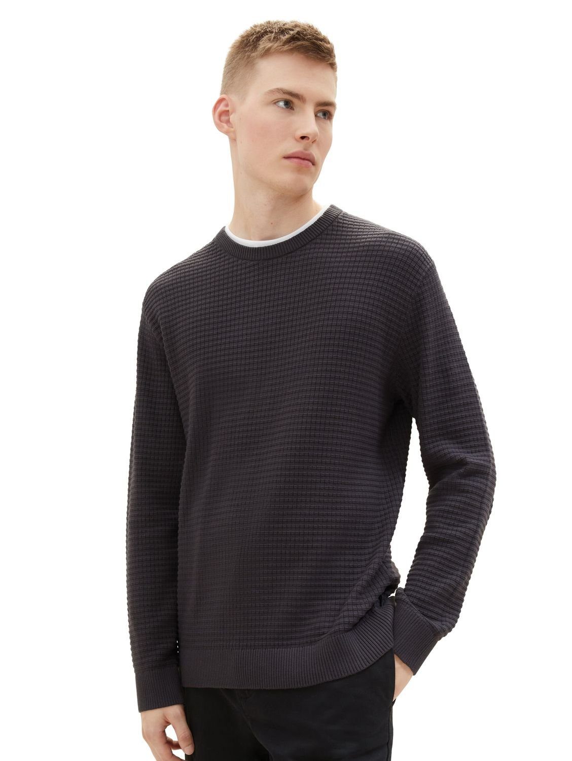 TOM TAILOR Denim Strickpullover STRUCTURED DOUBLELAYER günstig online kaufen