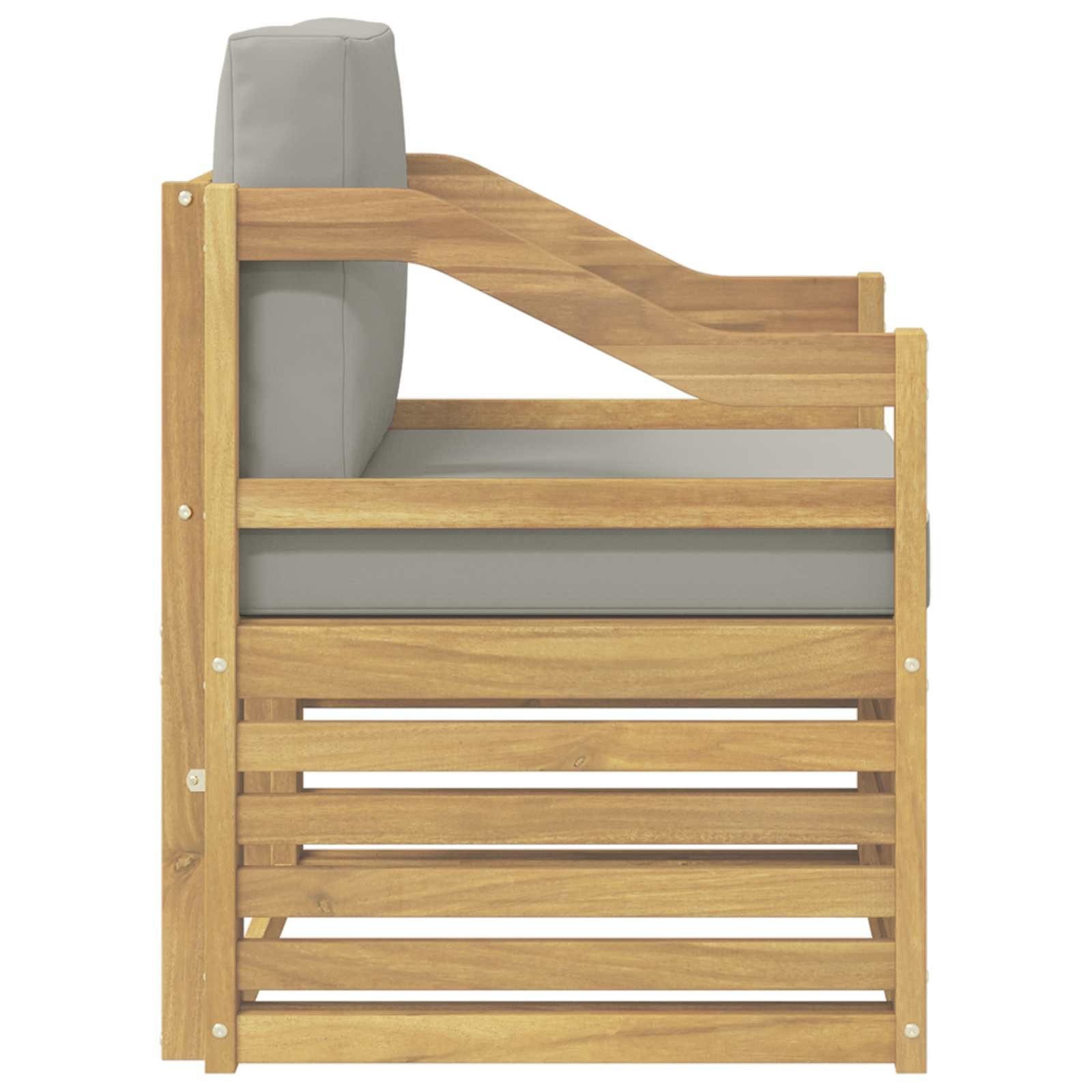 vidaXL Sofaelement Outdoor-Sofa Polyester Weiß (1 St)