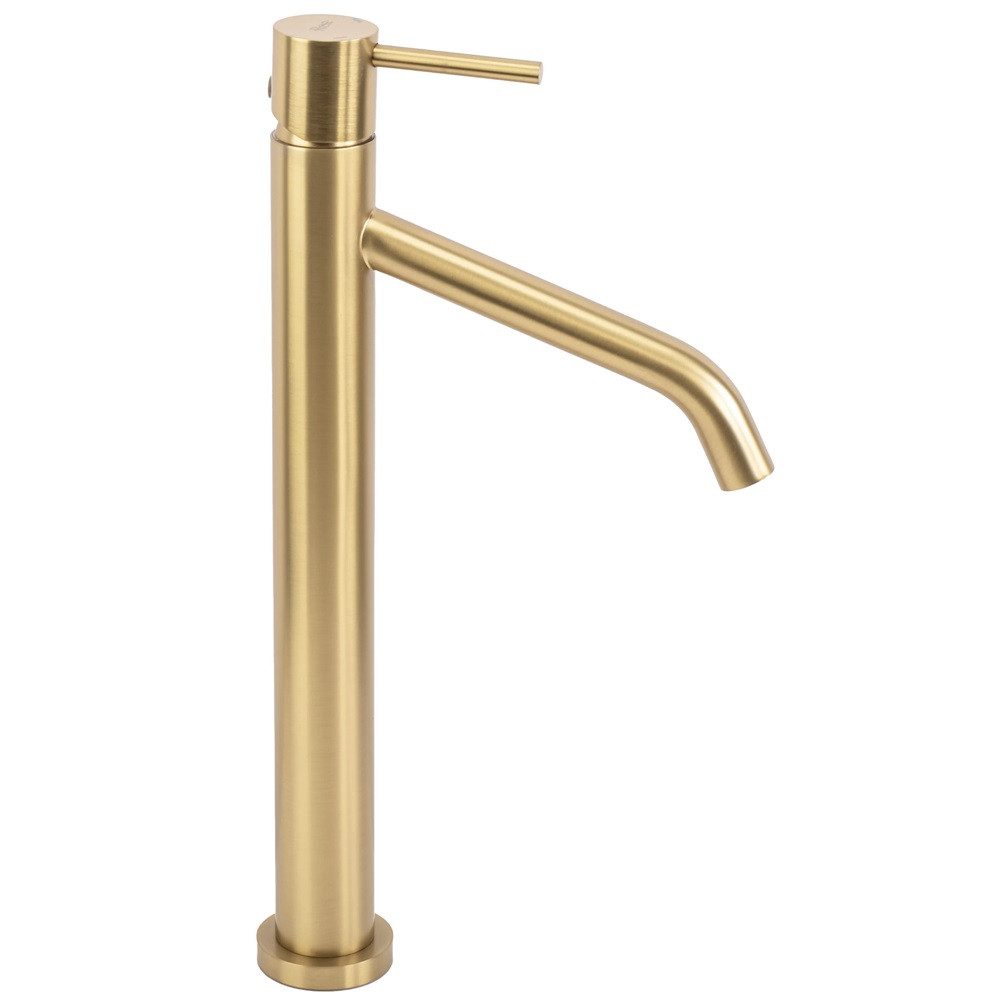 wohnwerk.idee Badarmatur Waschbeckenarmatur Wasserhahn Gold Einhebelmischer Level Gold Matt