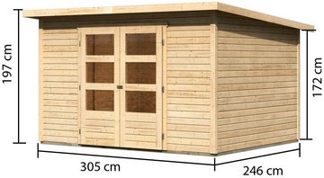 KONIFERA Gartenhaus "Sandstedt 5" naturbelassen, BxT: 330x282 cm, aus hochwertiger nordischer Fichte