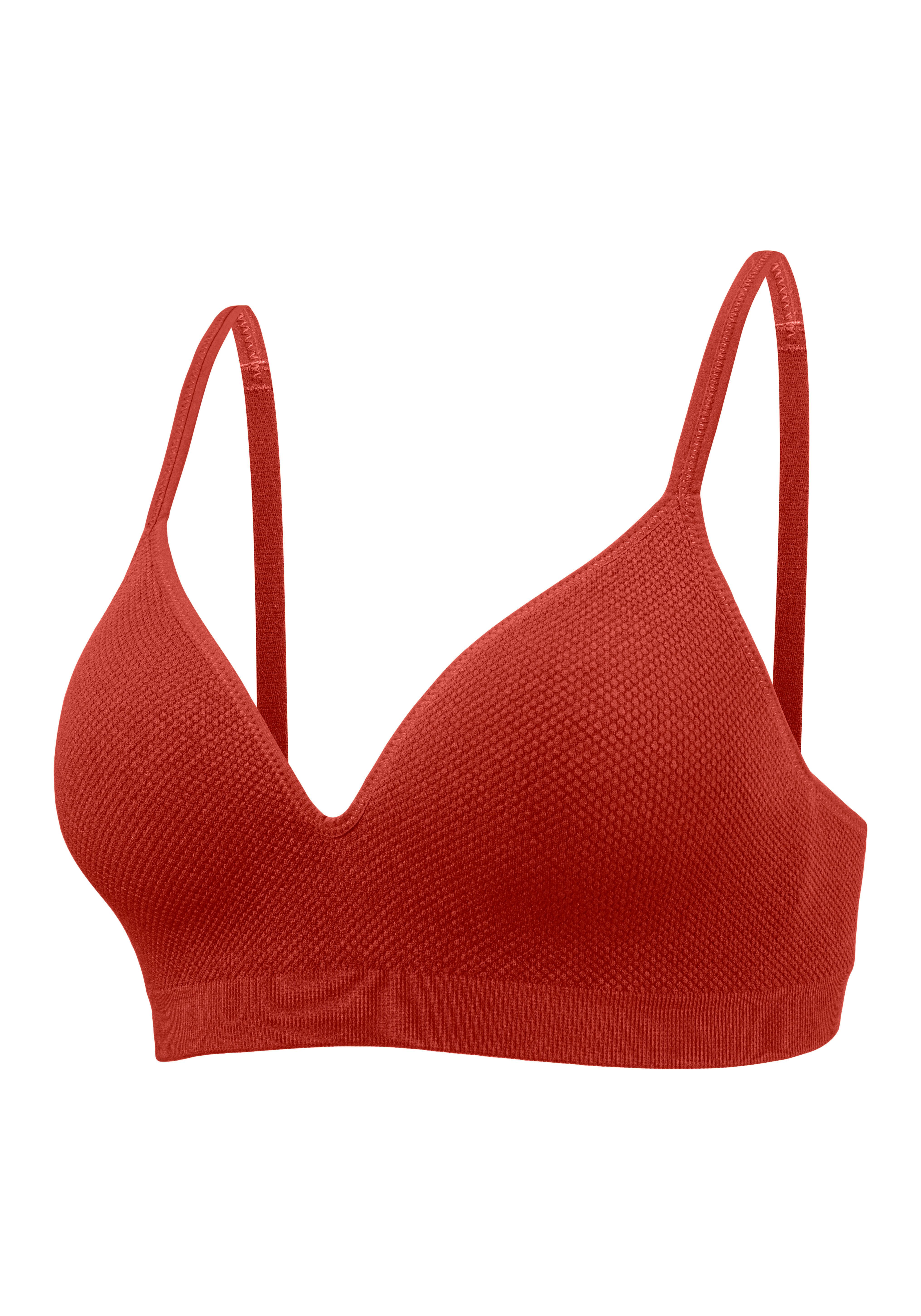 LASCANA Push-up-BH COMFY BRA ohne Bügel aus Baumwolle, Basic Dessous