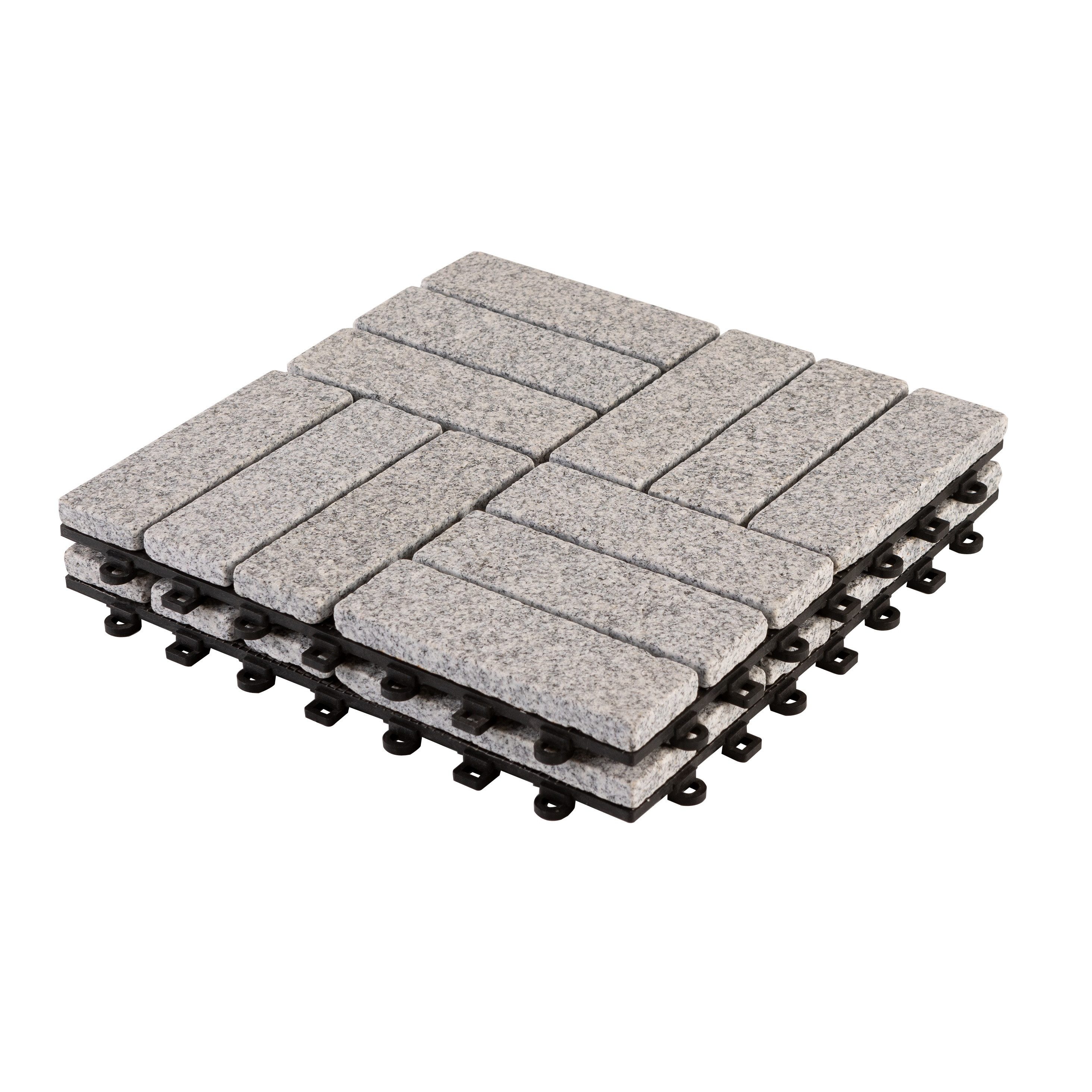 BodenMax Klickfliesen Steinfliesen Bodenfliesen Terrasse Balkon Outdoor, 2 St.