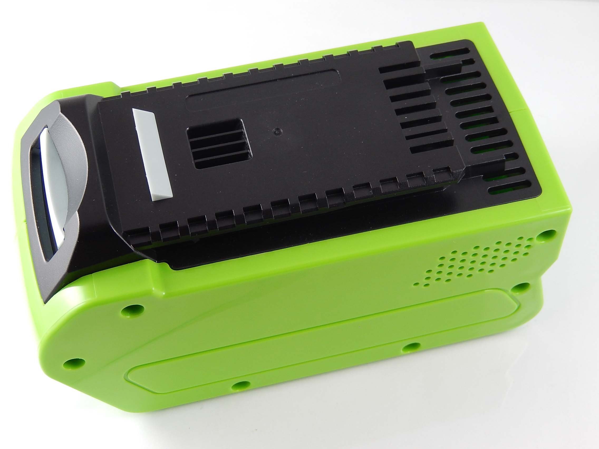 Akku passend für Kompatibel mit Greenworks GD40LM45K2X, GD40LM45K4, GD40LM46SP, GD40LM46SPK4 Elektrowerkzeug (3000mAh, 40V, Li-Ion) 3000 mAh