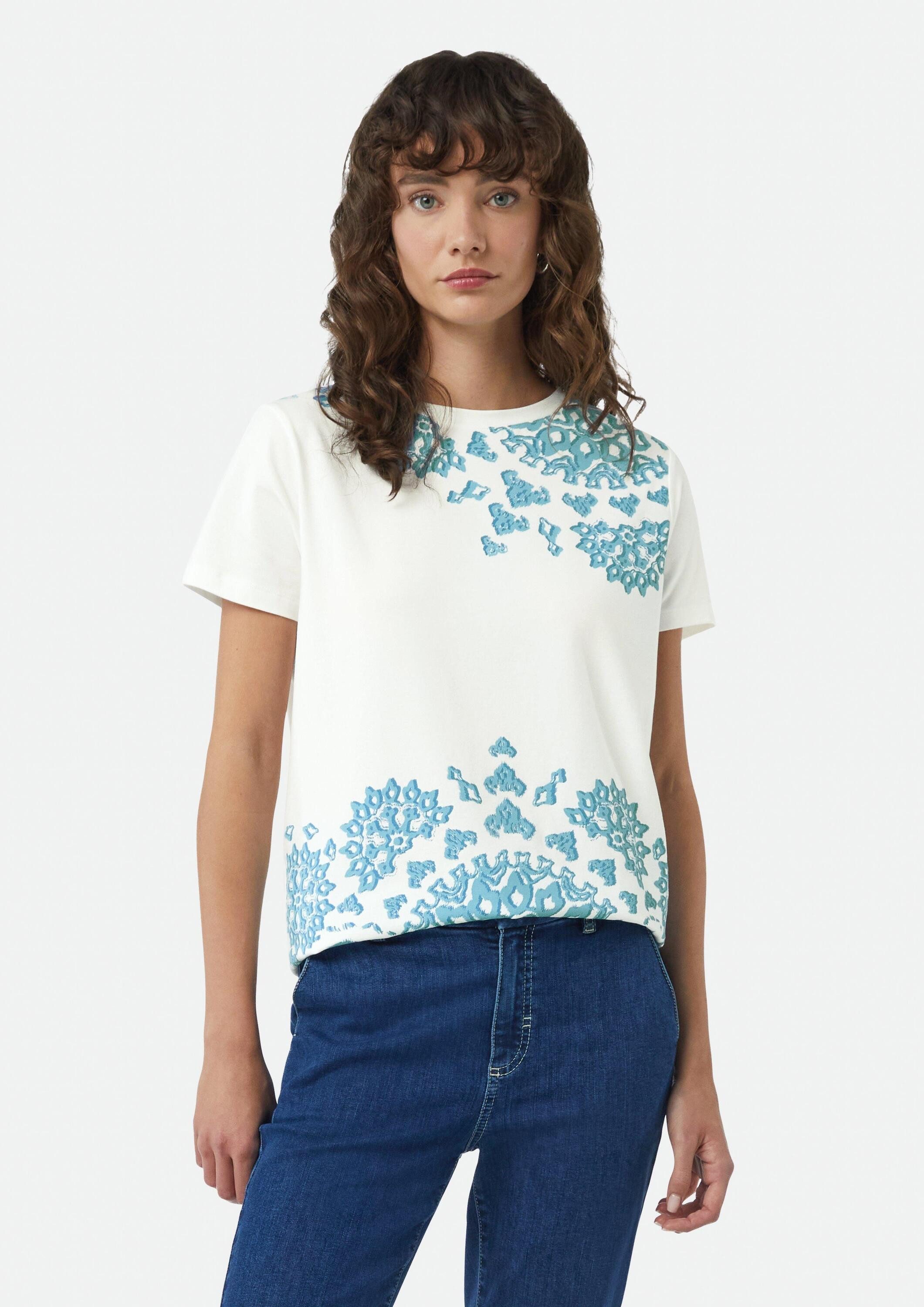 comma Kurzarmshirt T-Shirt T-Shirt aus Baumwollmix mit Artwork günstig online kaufen