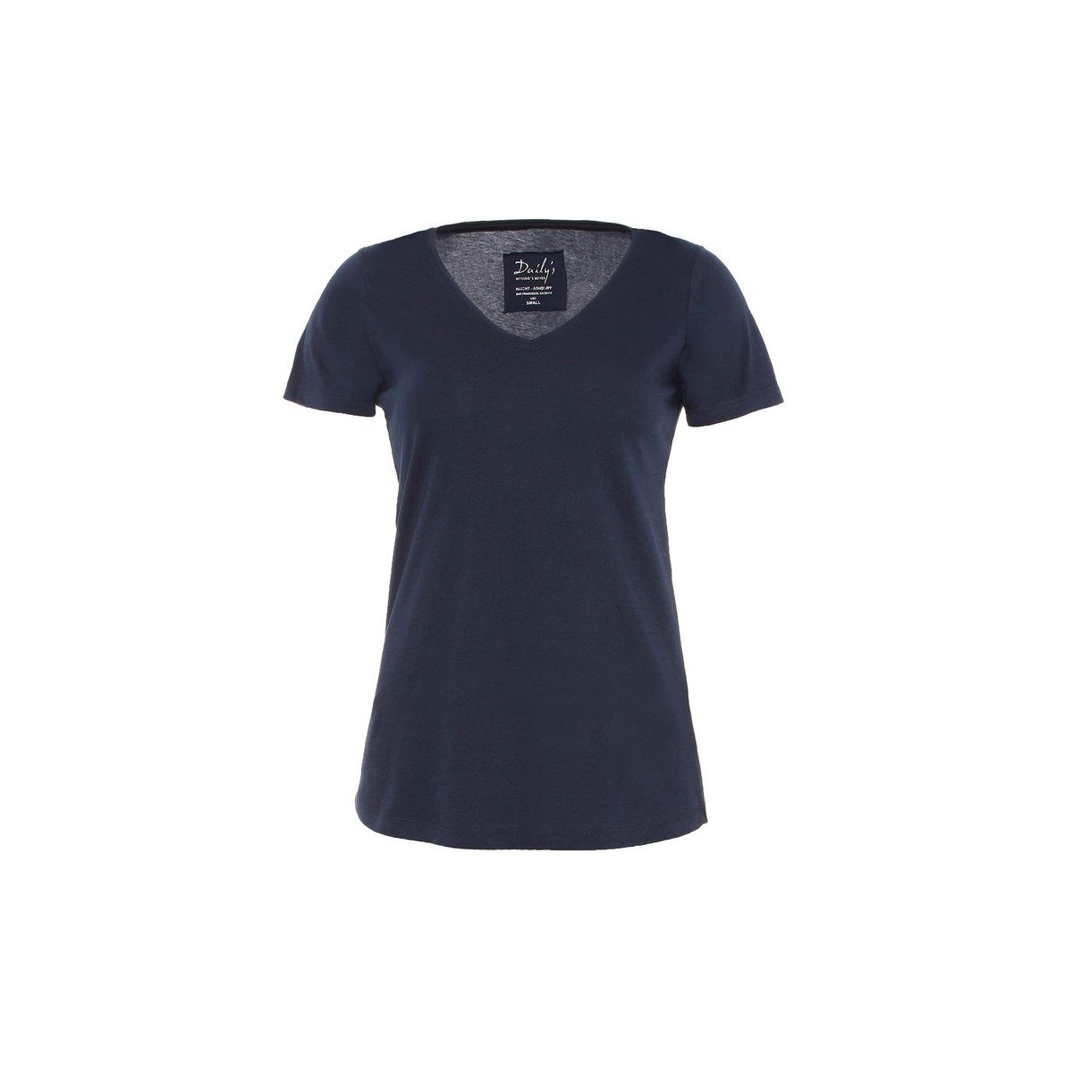 DAILY´S V-Shirt marineblau regular (1-tlg) Navyblau