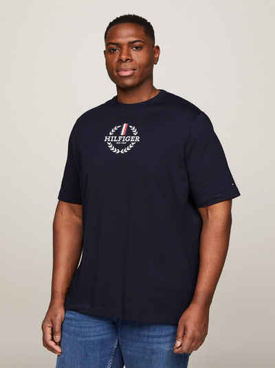 Tommy Hilfiger Big & Tall T-Shirt BT-GLOBAL STRIPE WREATH TEE-B Große Größen, kontrastfarbener Print