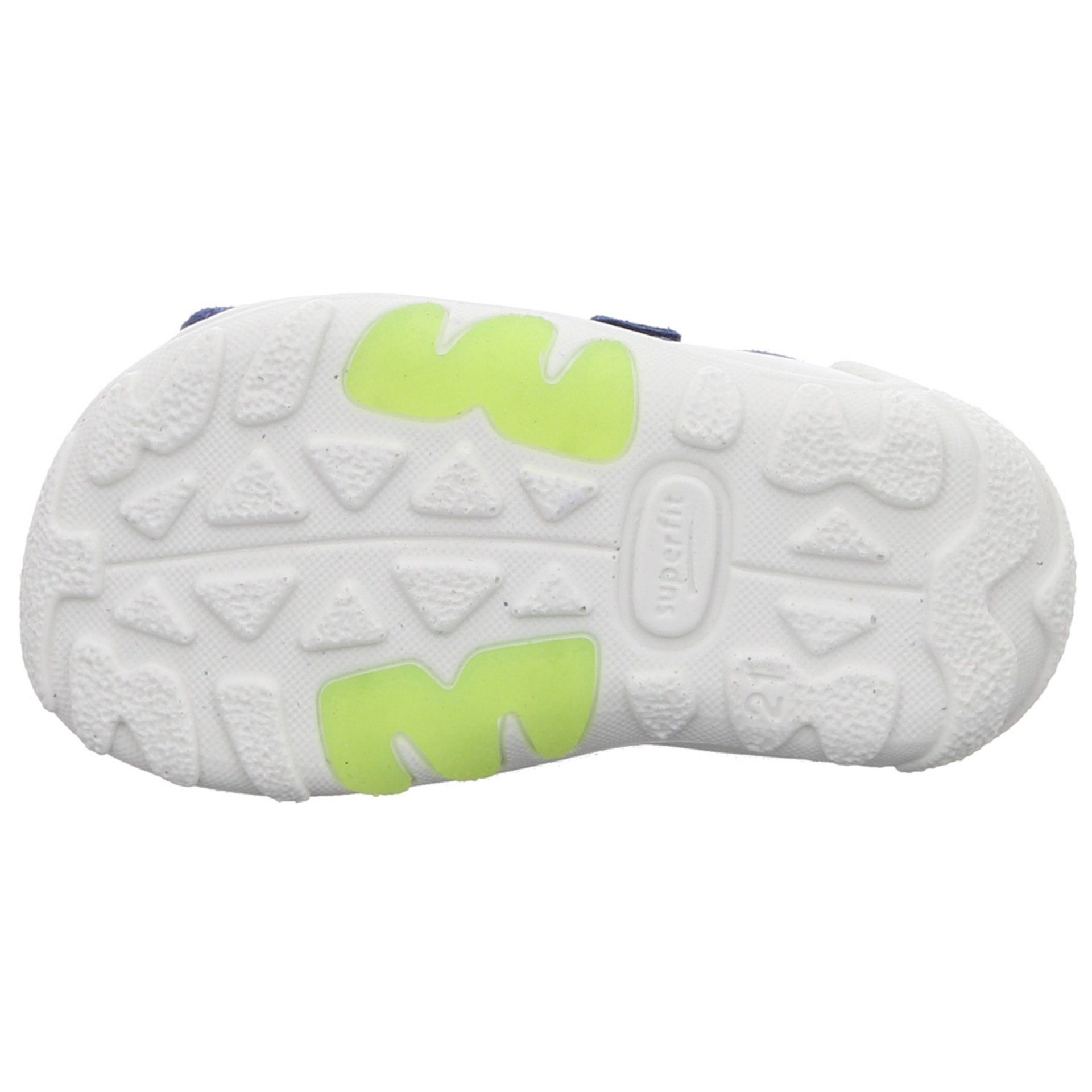 Schuhe Sandale Sandalen Flow Superfit Sandale Leder-/Textilkombination Kinderschuhe BLAU/HELLGRÜN Jungen