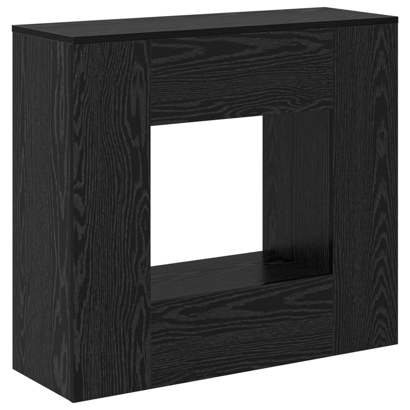 vidaXL Konsolentisch Schwarz Eichen-Optik 82 x 29 x 74 cm (1-St)