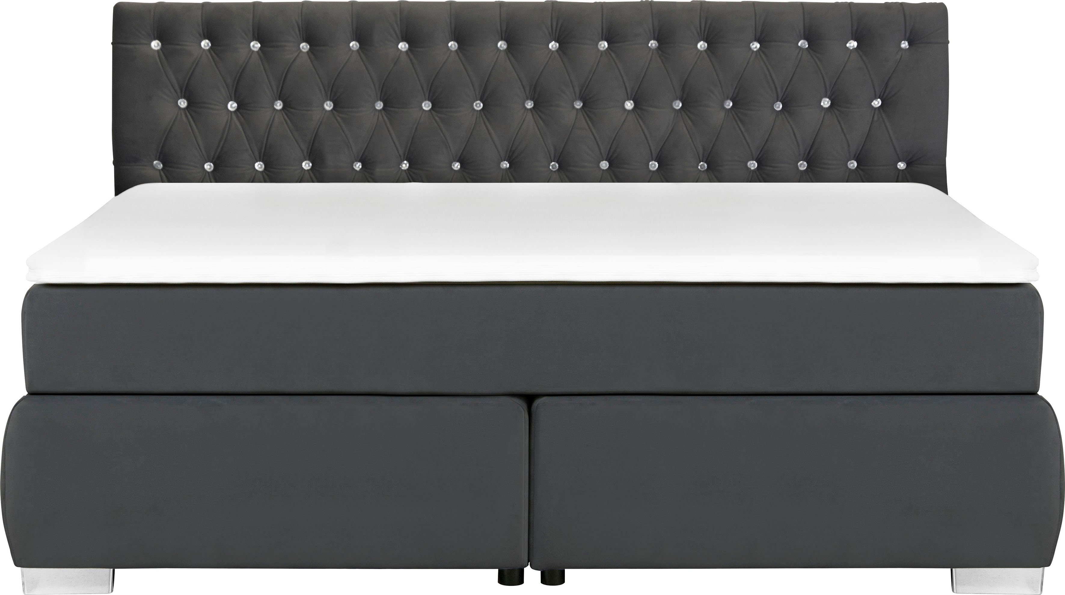 Leonique Boxspringbett Rumba, Taschenfederkern-Matratze in Härtegrad günstig online kaufen