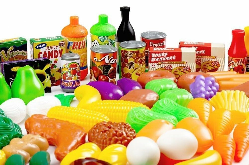 ECOTOYS Spiellebensmittel ECOTOYS Lebensmittel-Set 120 Stück