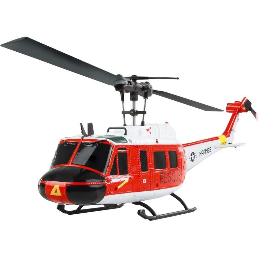 Amewi RC-Helikopter UH-1 Marine Brushless CP-Helikopter 6-Kanal 6G/3D RTF rot/weiß