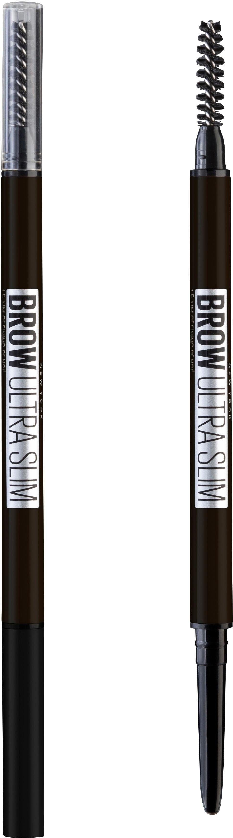 MAYBELLINE NEW YORK Augenbrauen-Stift Brow Nr. Liner, brown für 5 Augenbrauen definierte Browliner Ultra Slim deep