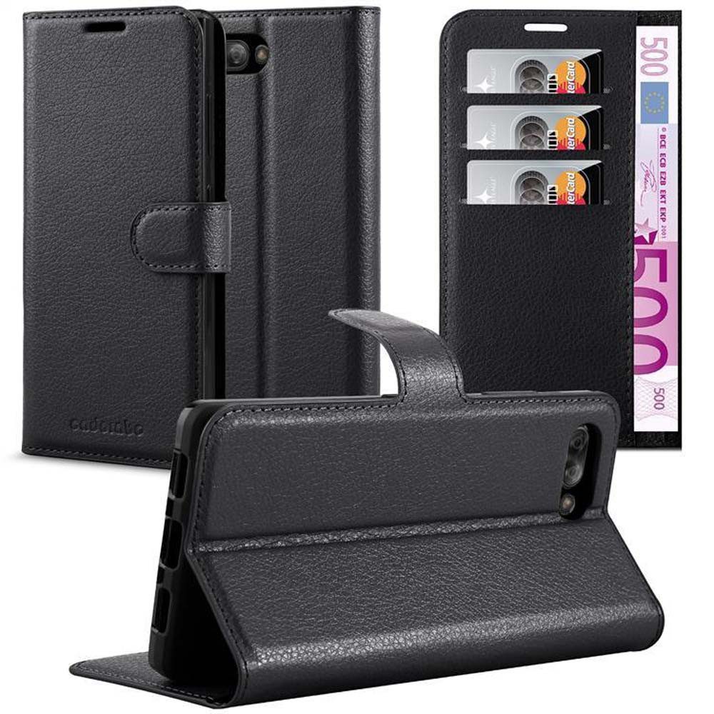 Cadorabo Handyhülle für Blackberry KEY 2 Hülle Blackberry KEY 2, Hülle Schutzhülle mit Standfunktion, Kartenfach und Magnetverschluss
