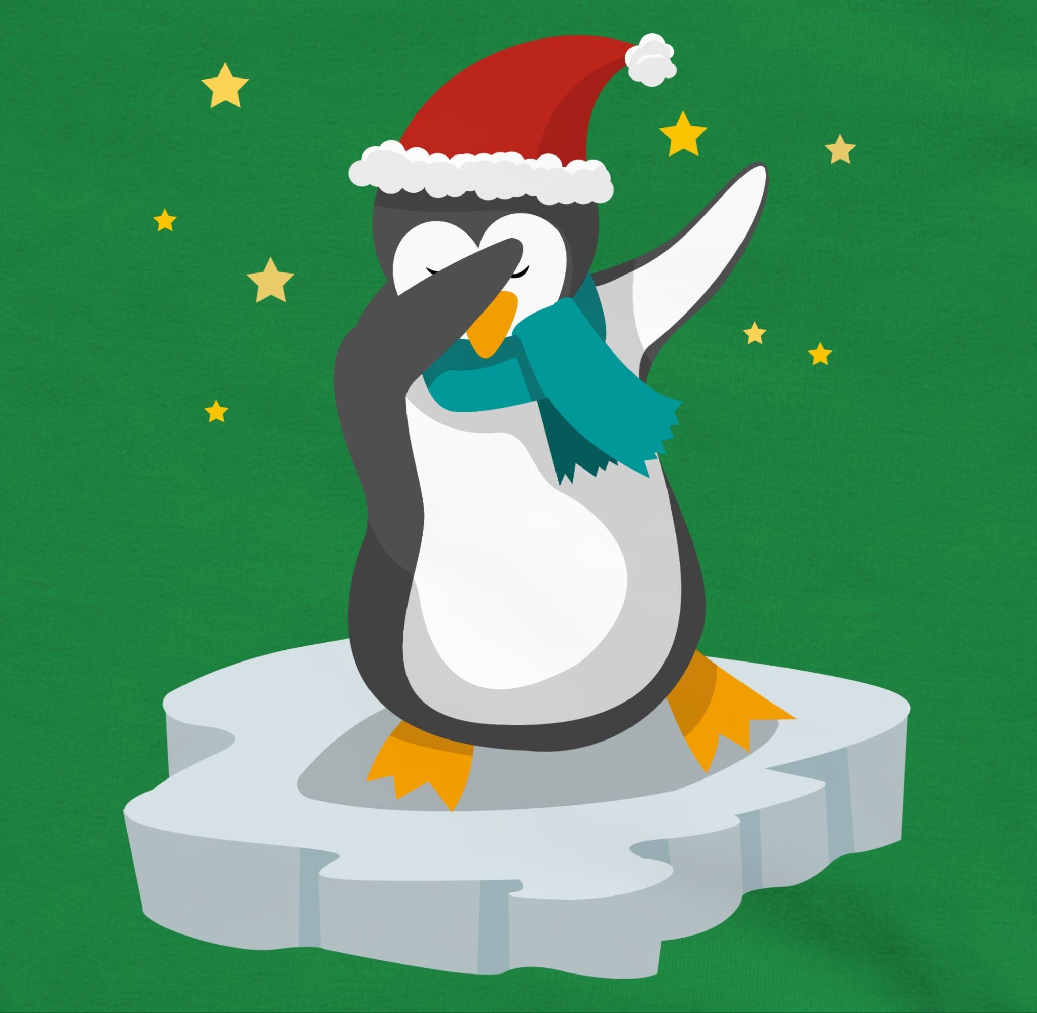 Kinder Shirtracer Weihnachten Weihnachten Sweatshirt Kleidung Grün Pinguin 2 Dab