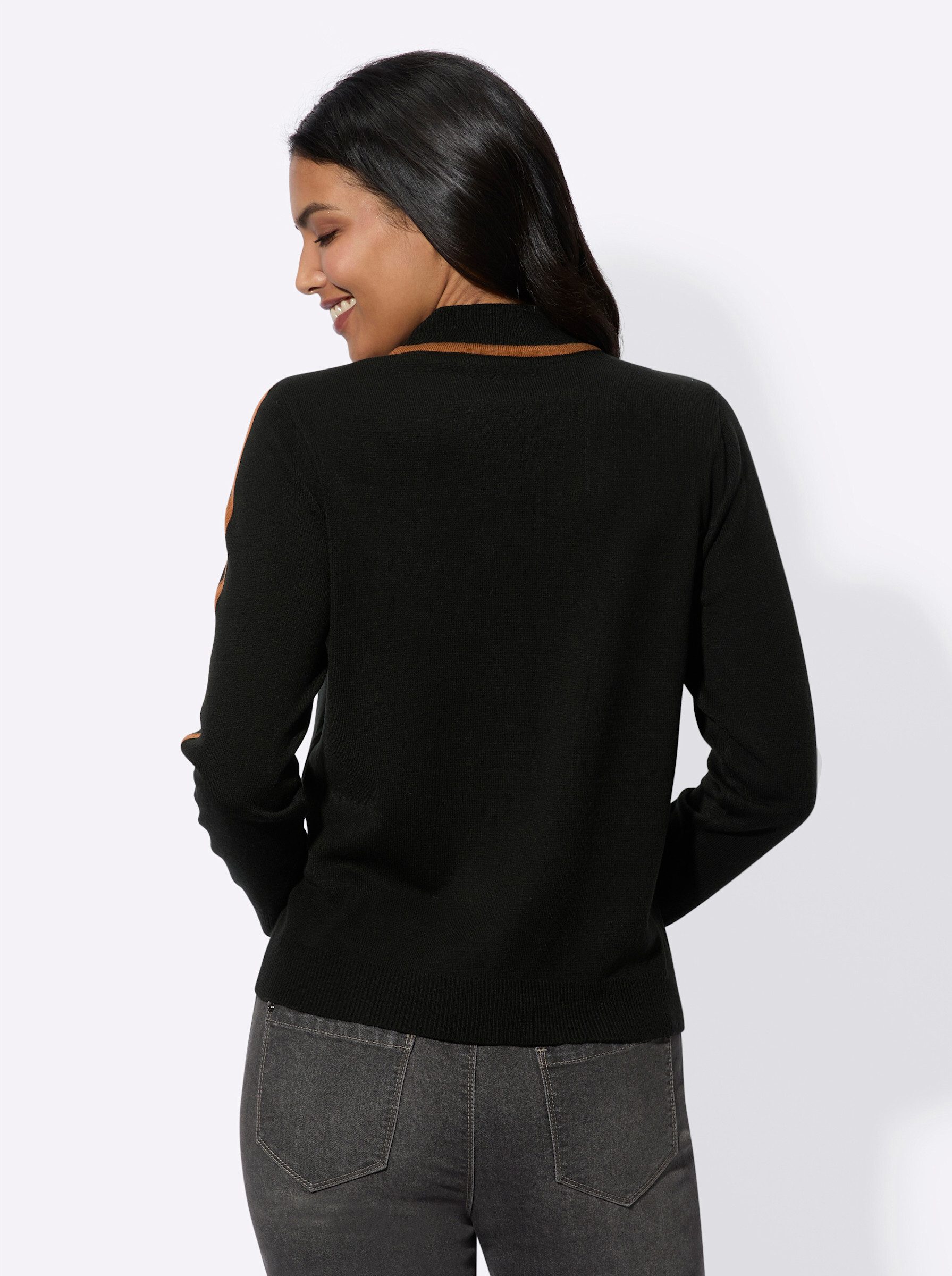 Sieh an! Strickpullover Stehkragenpullover . günstig online kaufen