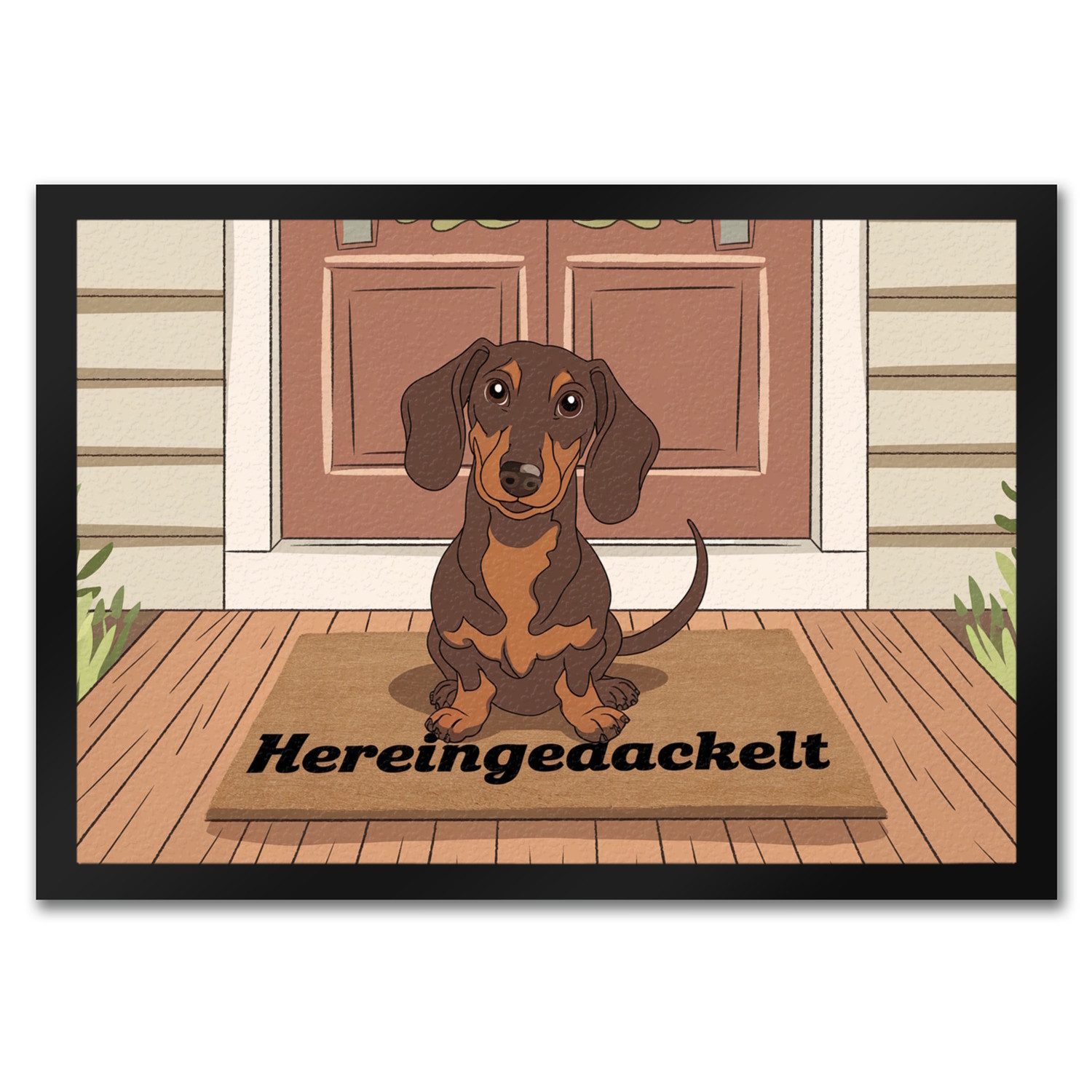 speecheese Fußmatte Hereingedackelt Dackel Fußmatte in 35x50 cm für Dackel- günstig online kaufen