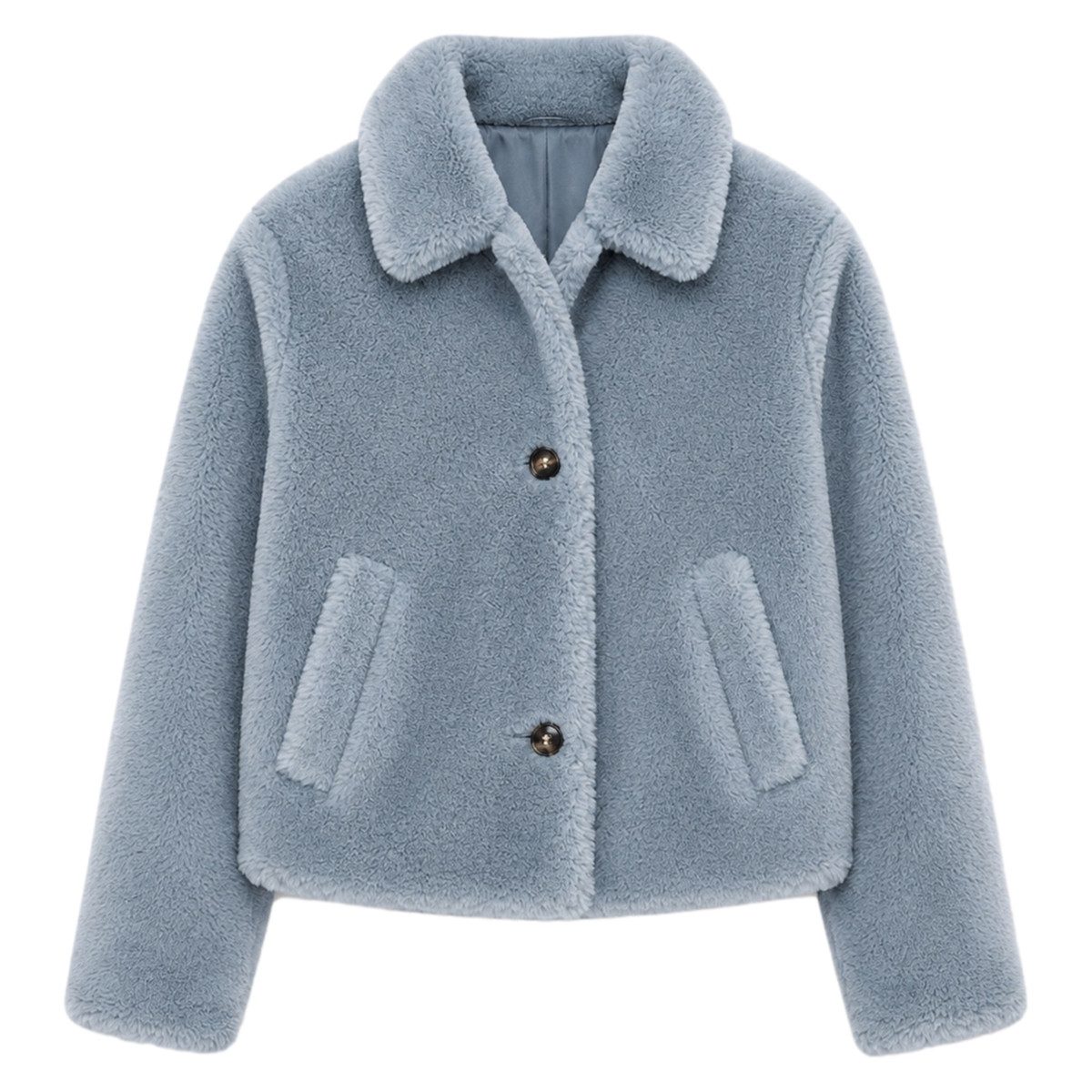 MAZINE Fleecejacke Mazine Faux-Fur Button Jacket - Damen Kunstfelljacke