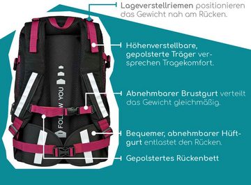 neoxx Schulrucksack Active, Crazy in Mesh, aus recycelten PET-Flaschen